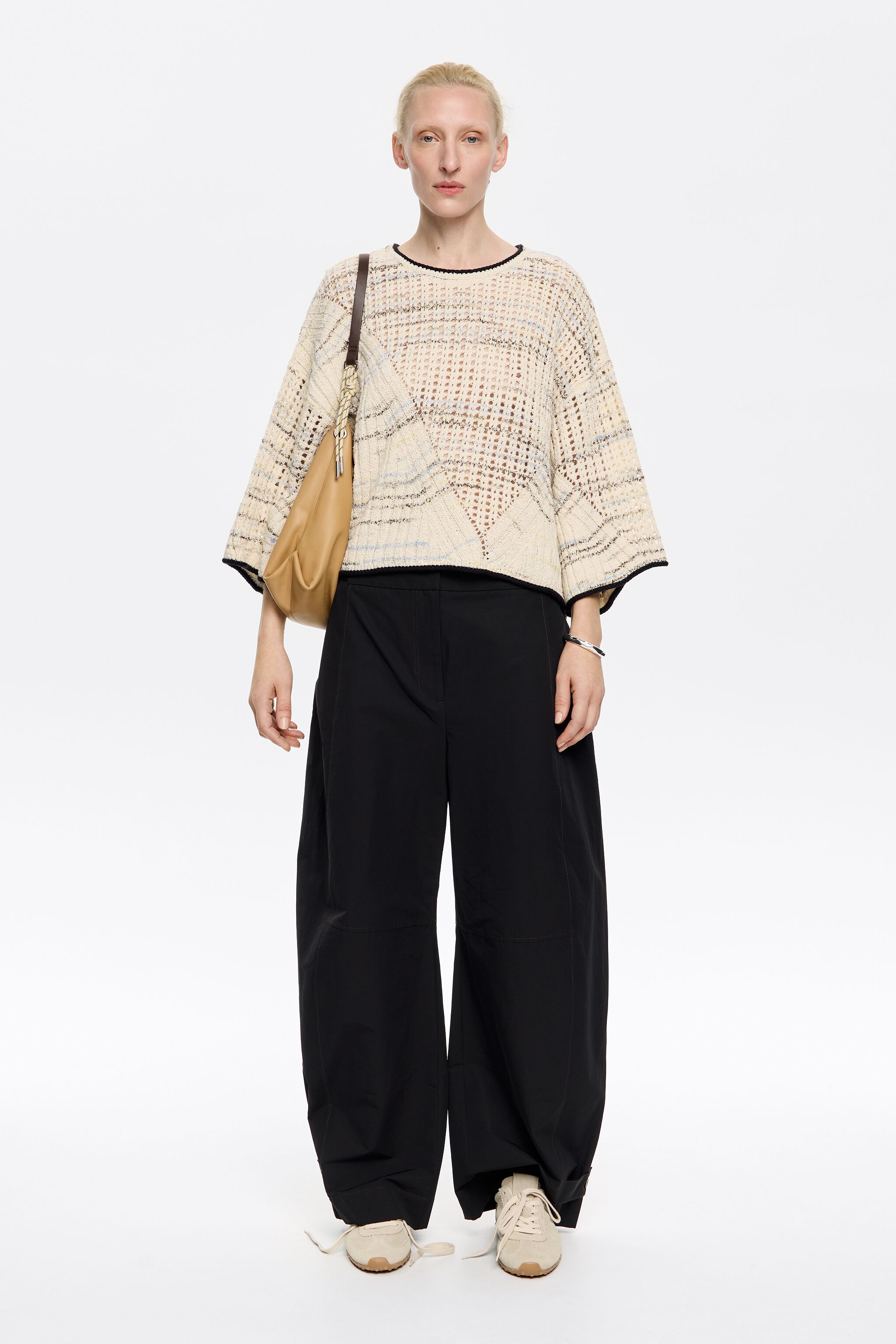 Ivory open-knit sweater