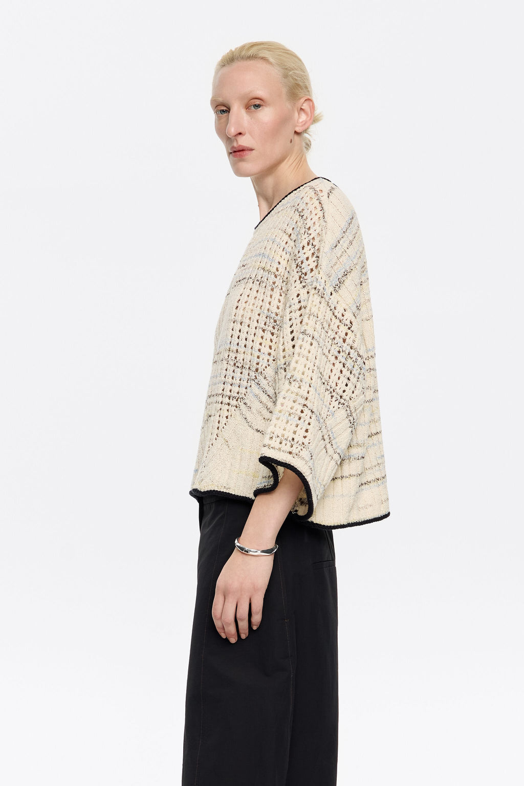 Ivory open-knit sweater