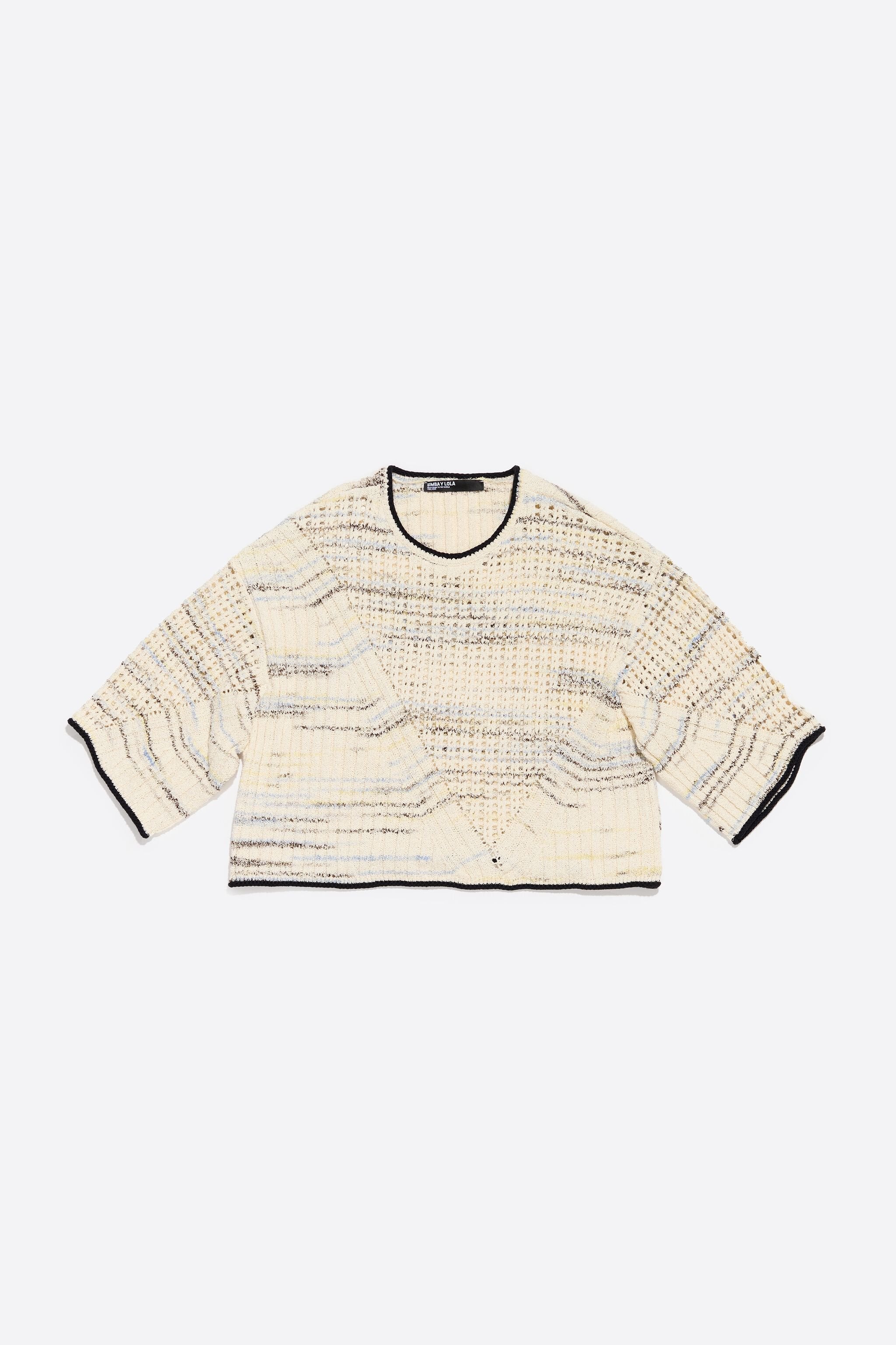 Ivory open-knit sweater