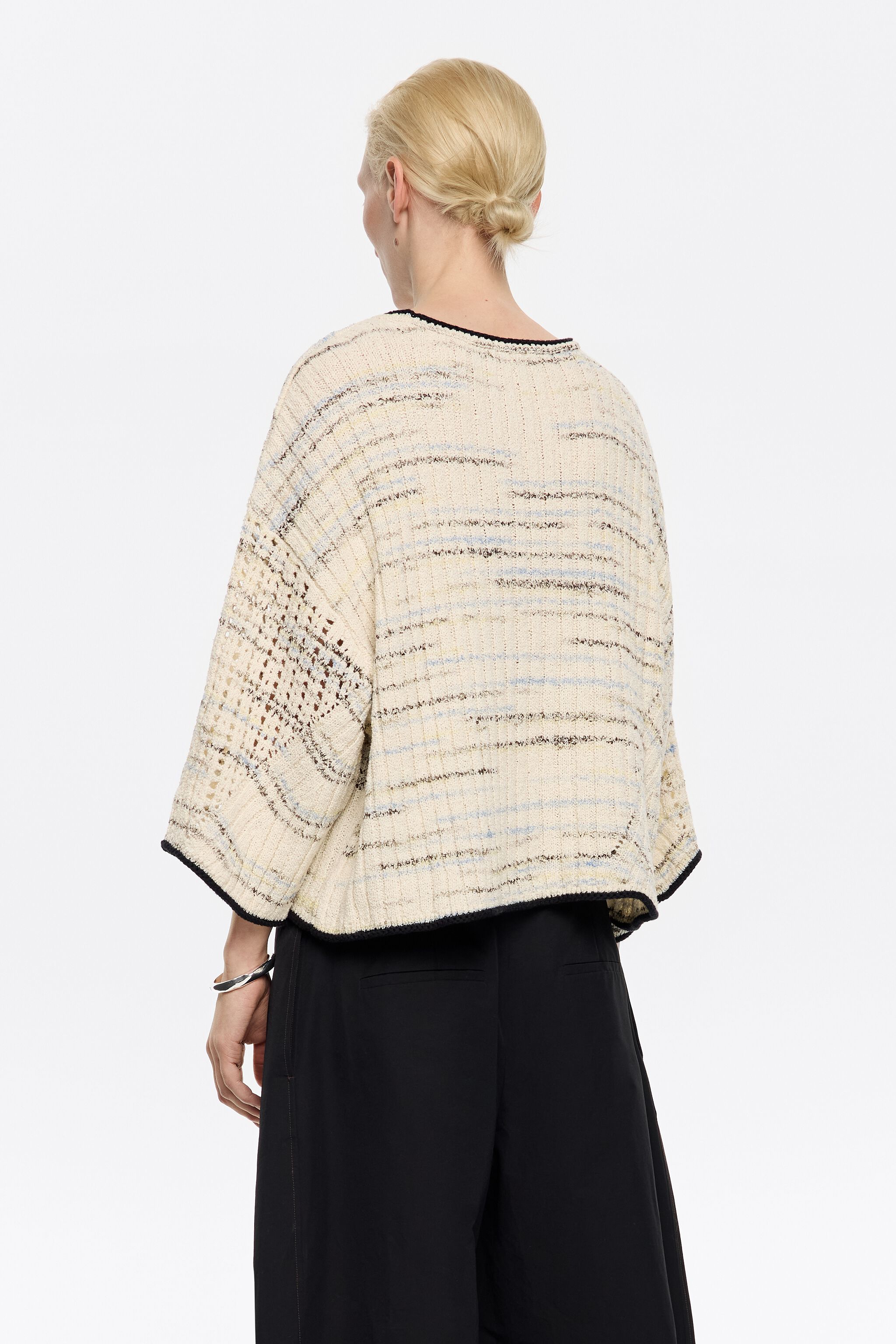 Ivory open-knit sweater
