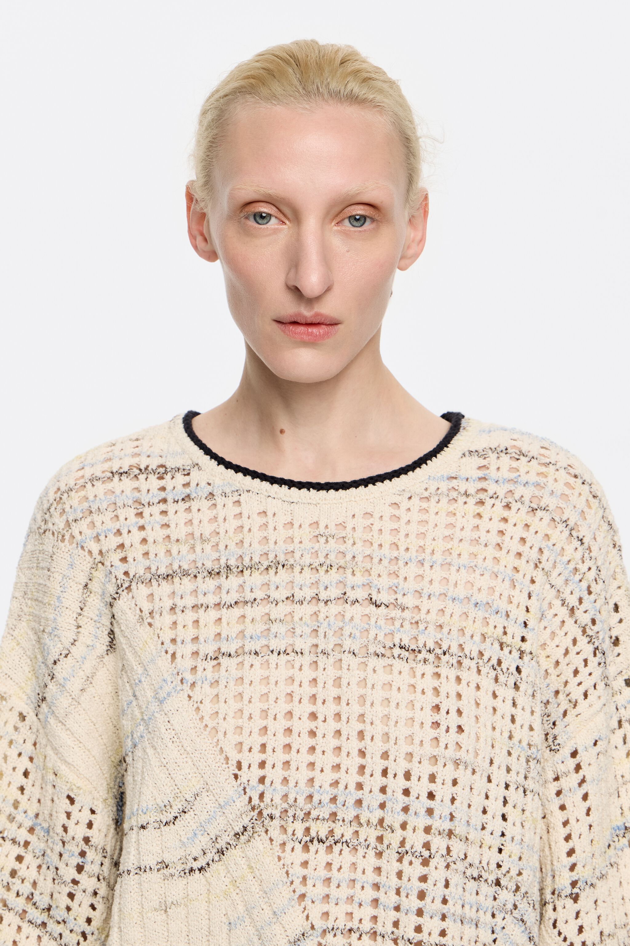 Ivory open-knit sweater