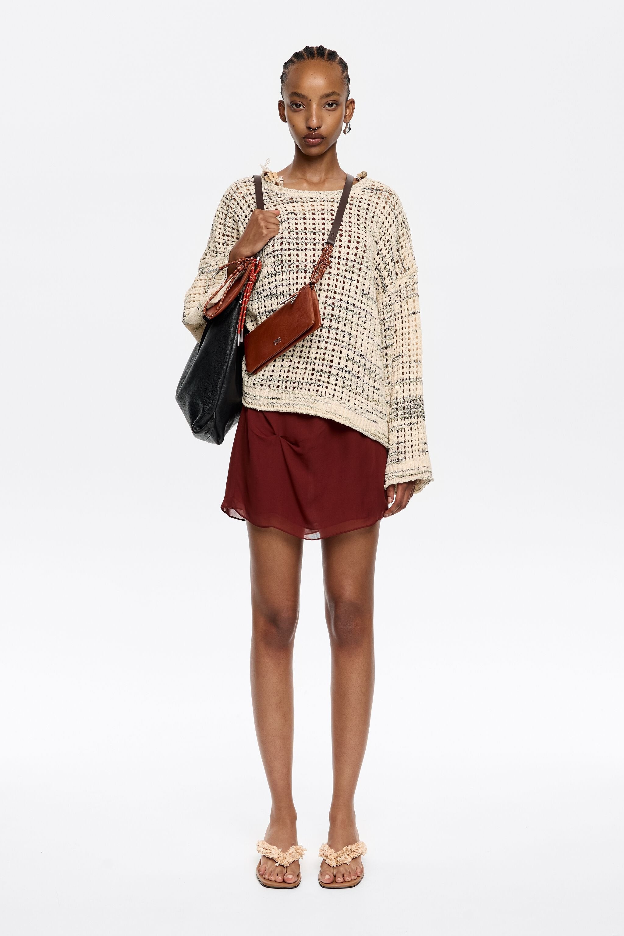 Ivory cotton boxy sweater