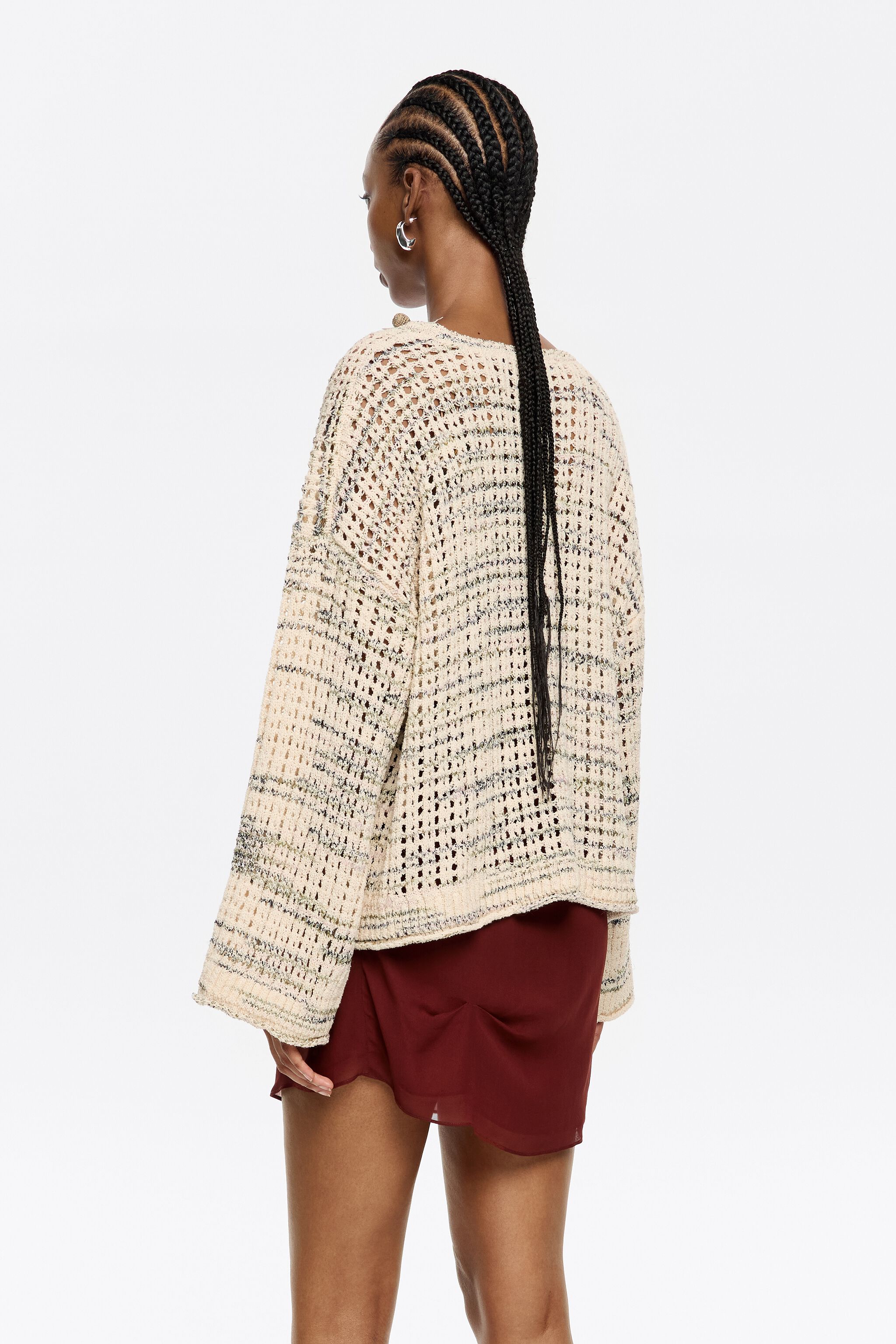 Ivory cotton boxy sweater