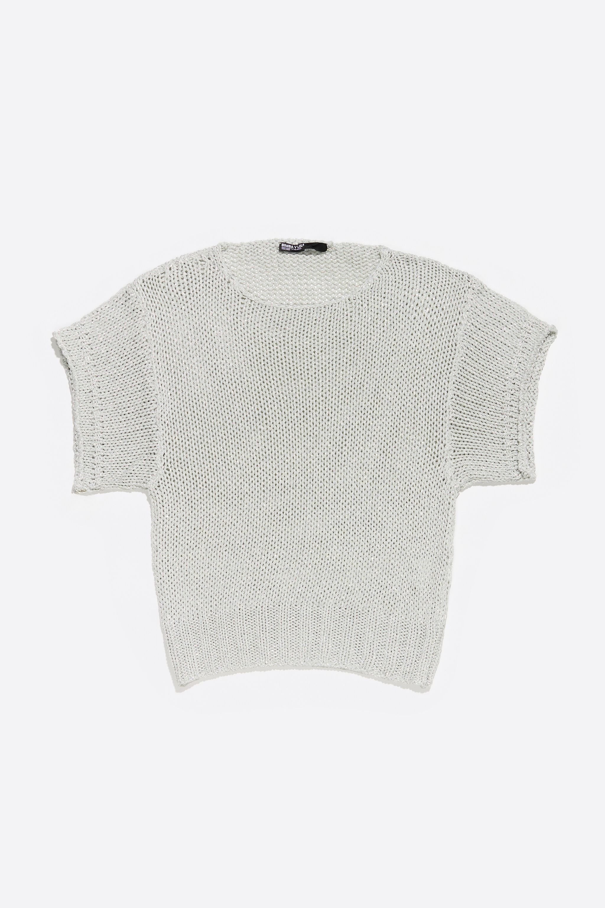 Silver oversize lurex sweater