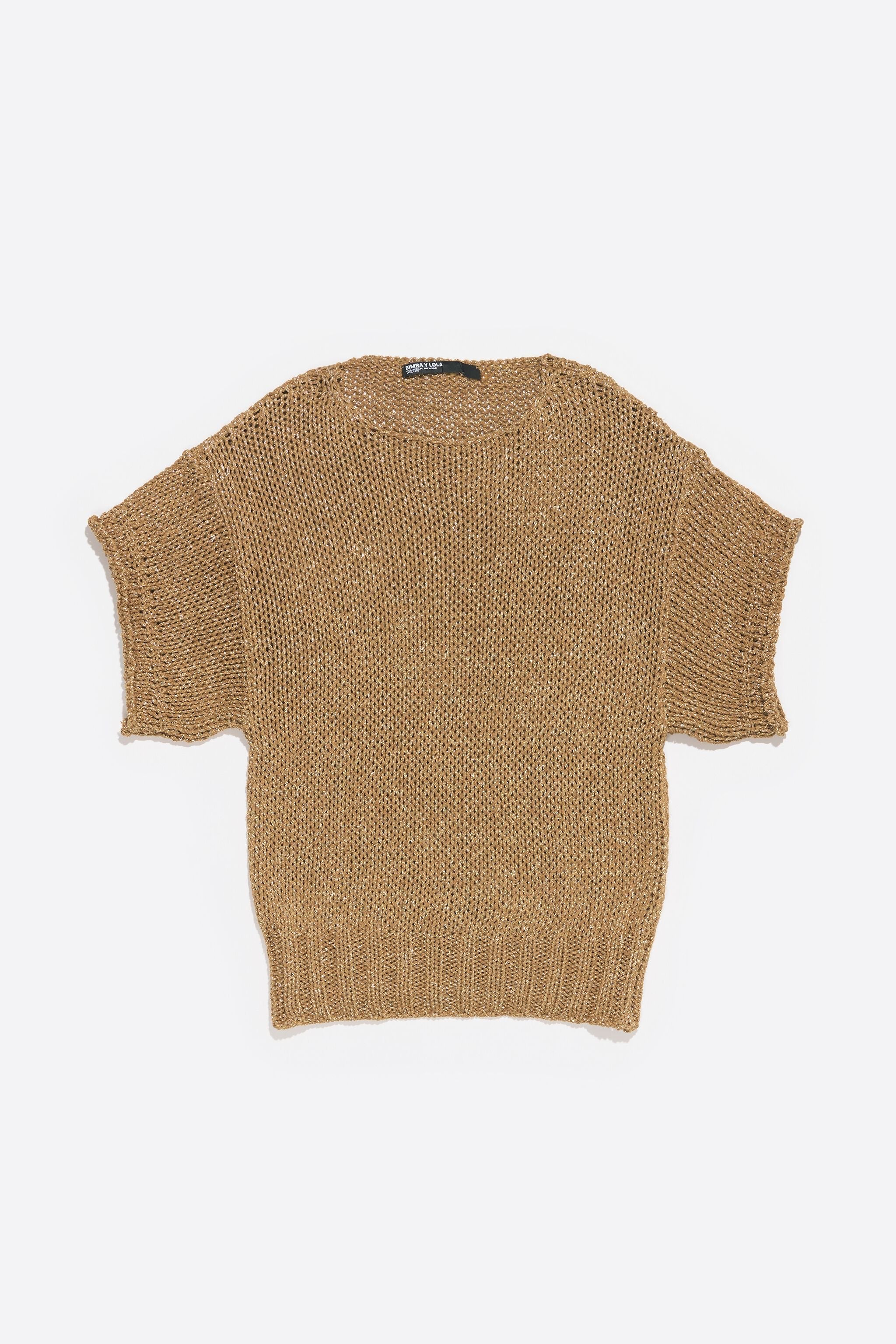 Gold oversize lurex sweater