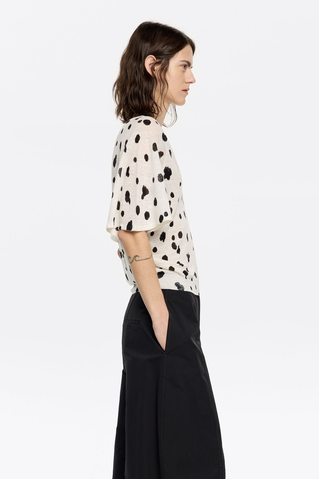 Ivory Graindots linen sweater