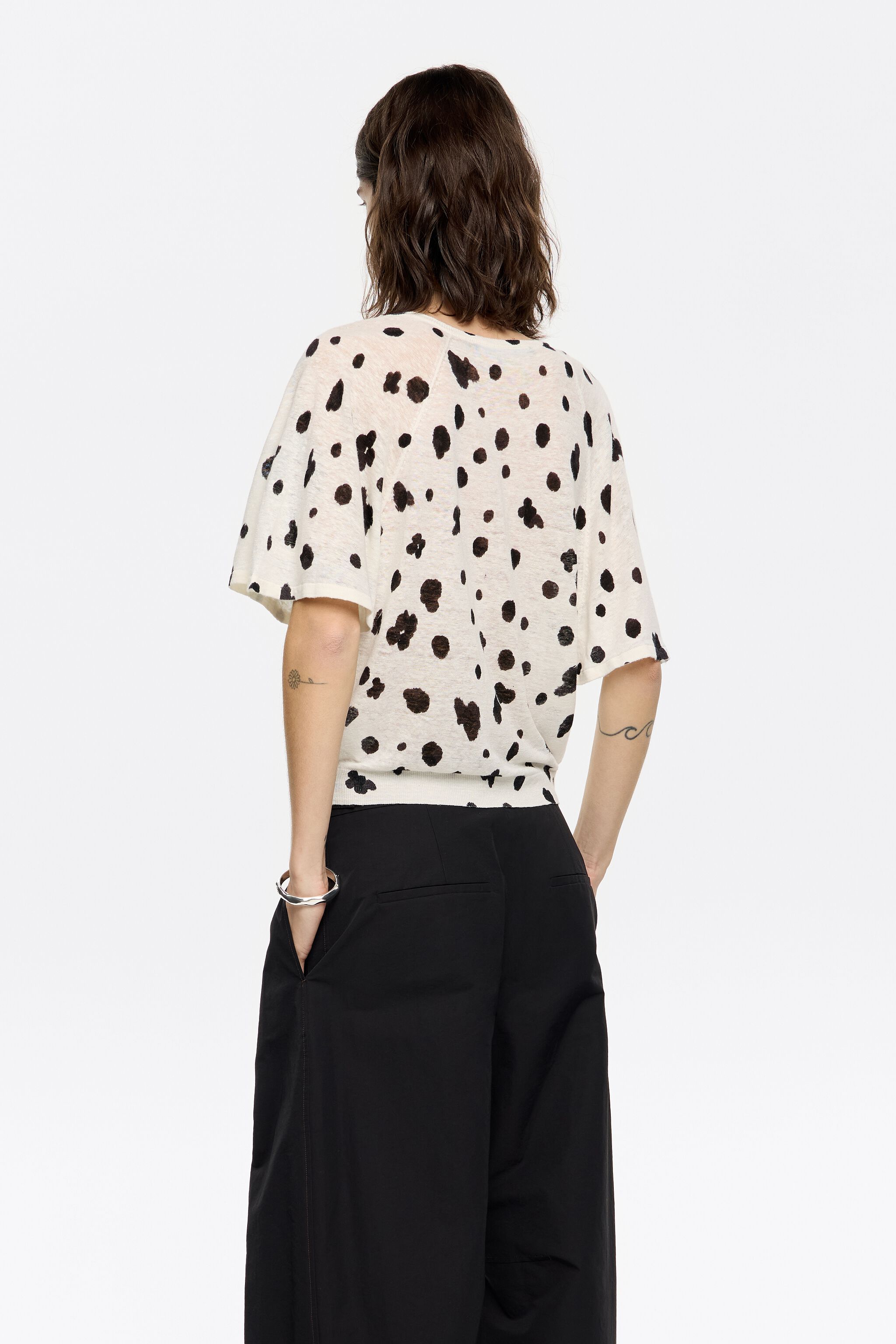 Ivory Graindots linen sweater