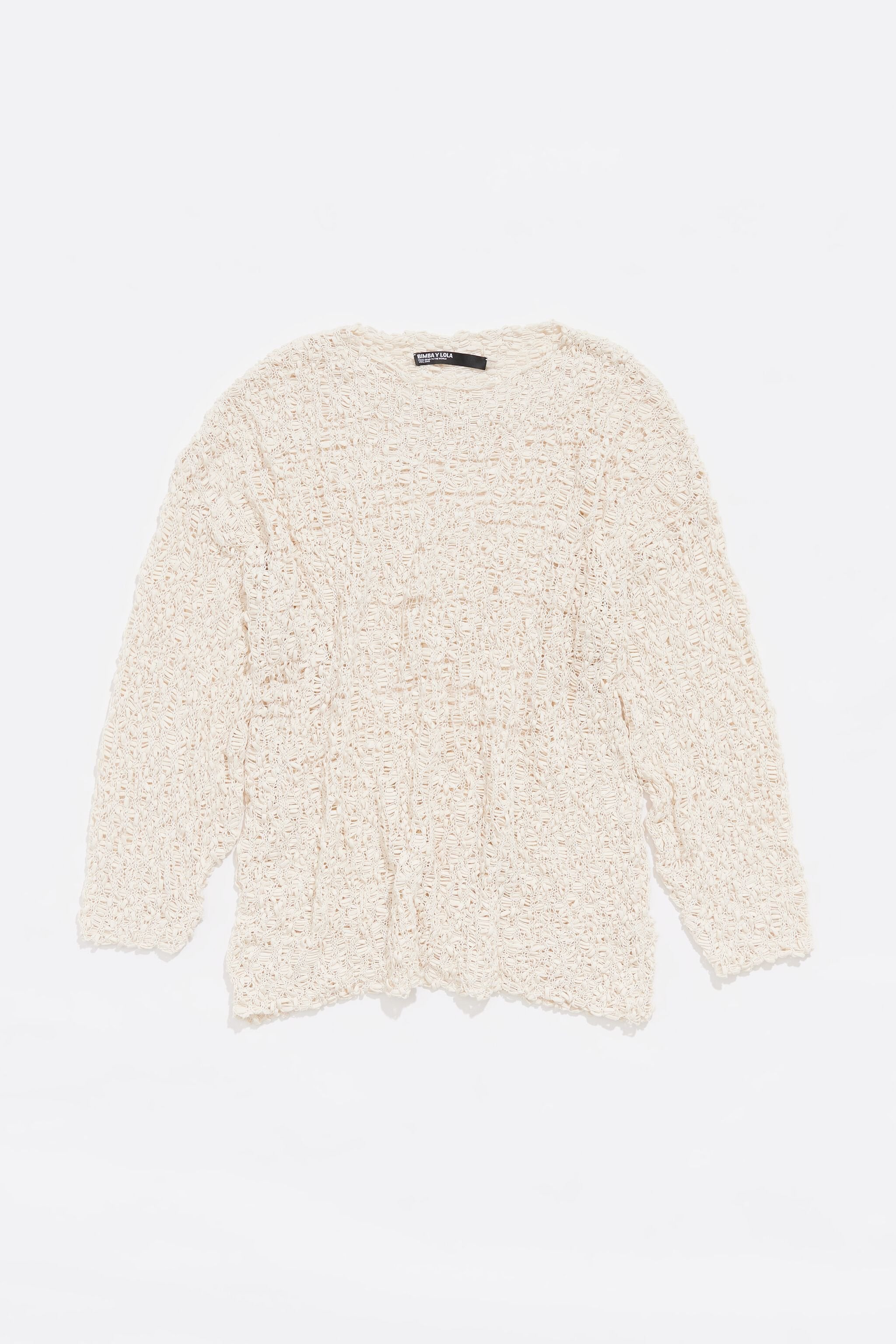 Ivory open-knit sweater