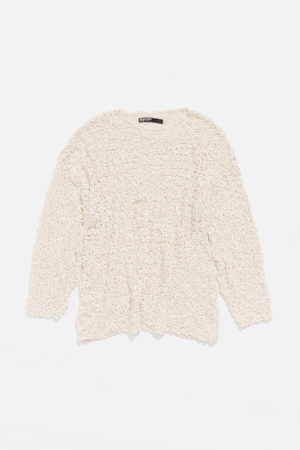 Ivory open-knit sweater