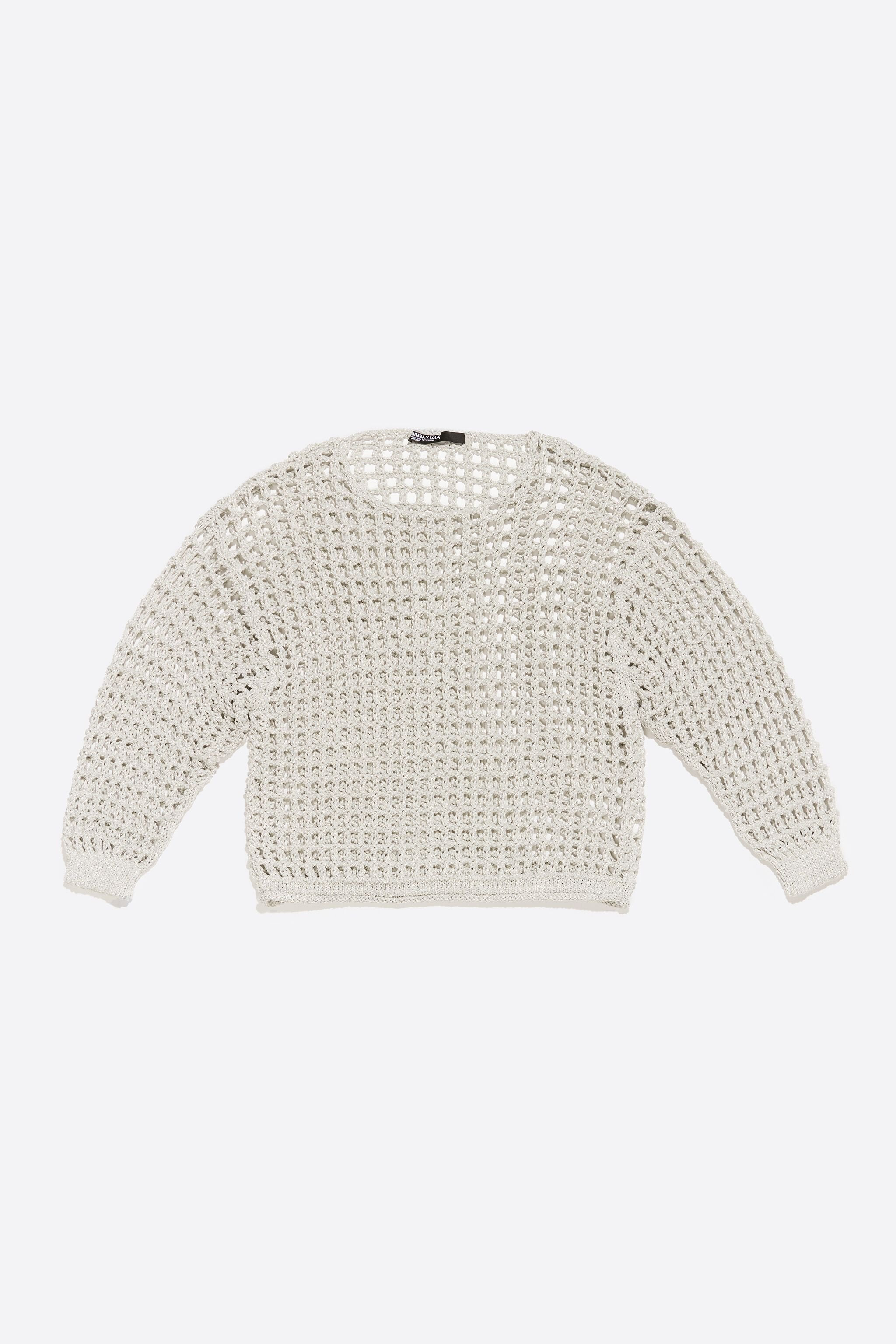 Silver openwork maxi jumper