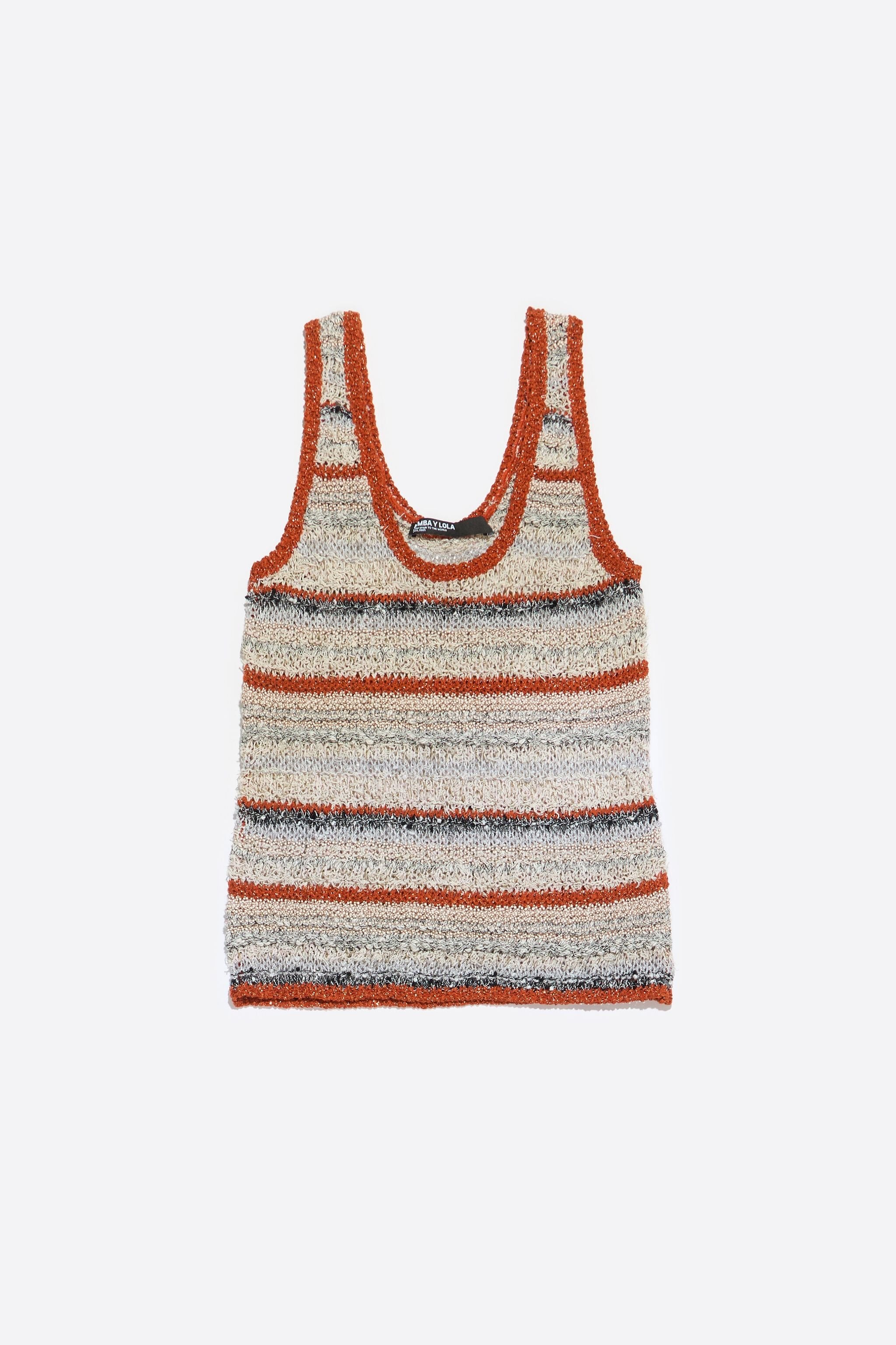 Sand striped top