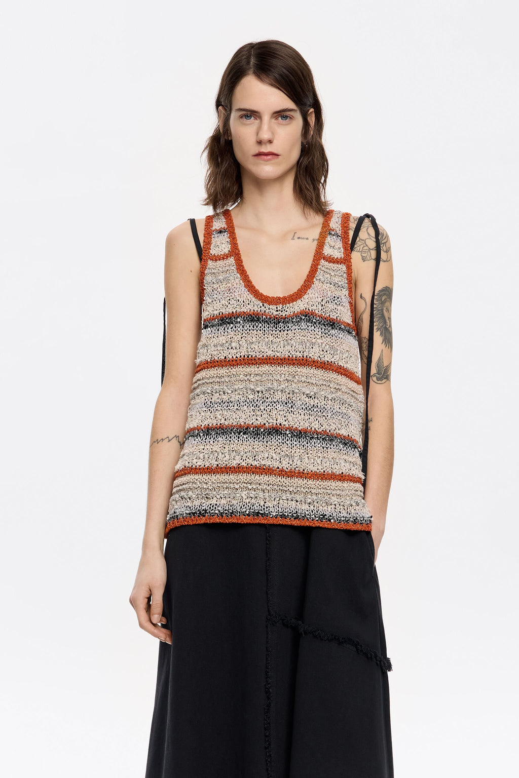 Sand striped top