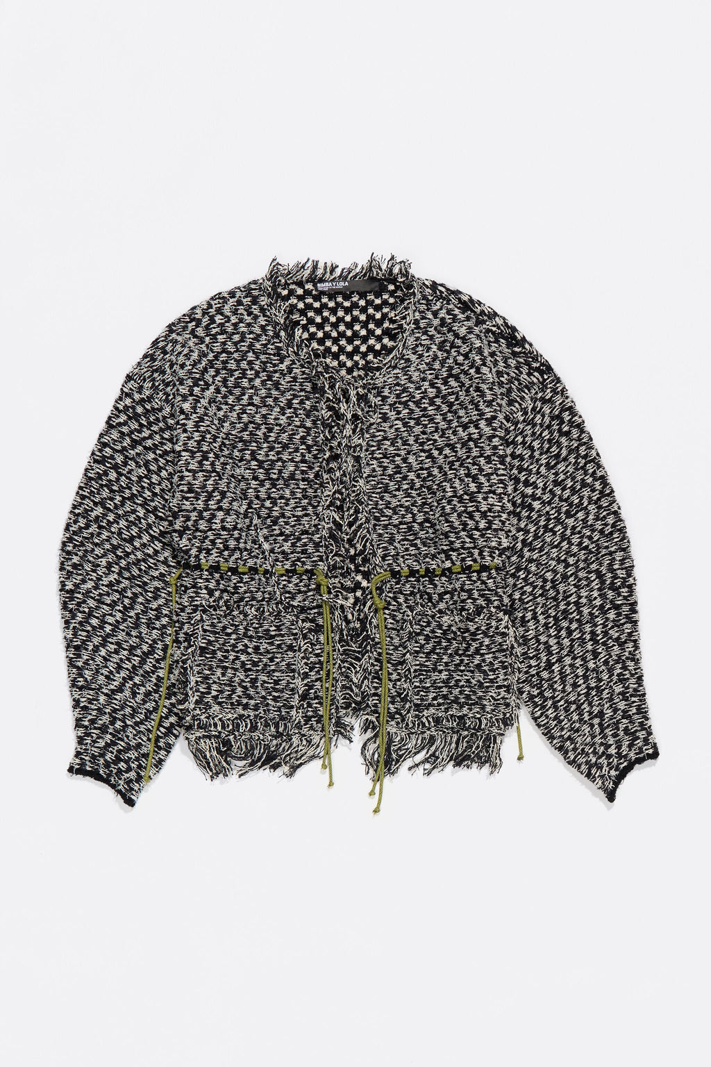 Long straight black cardigan