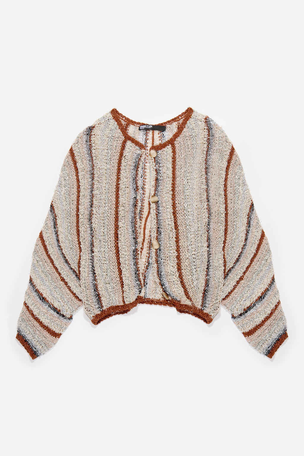 Sand striped cardigan