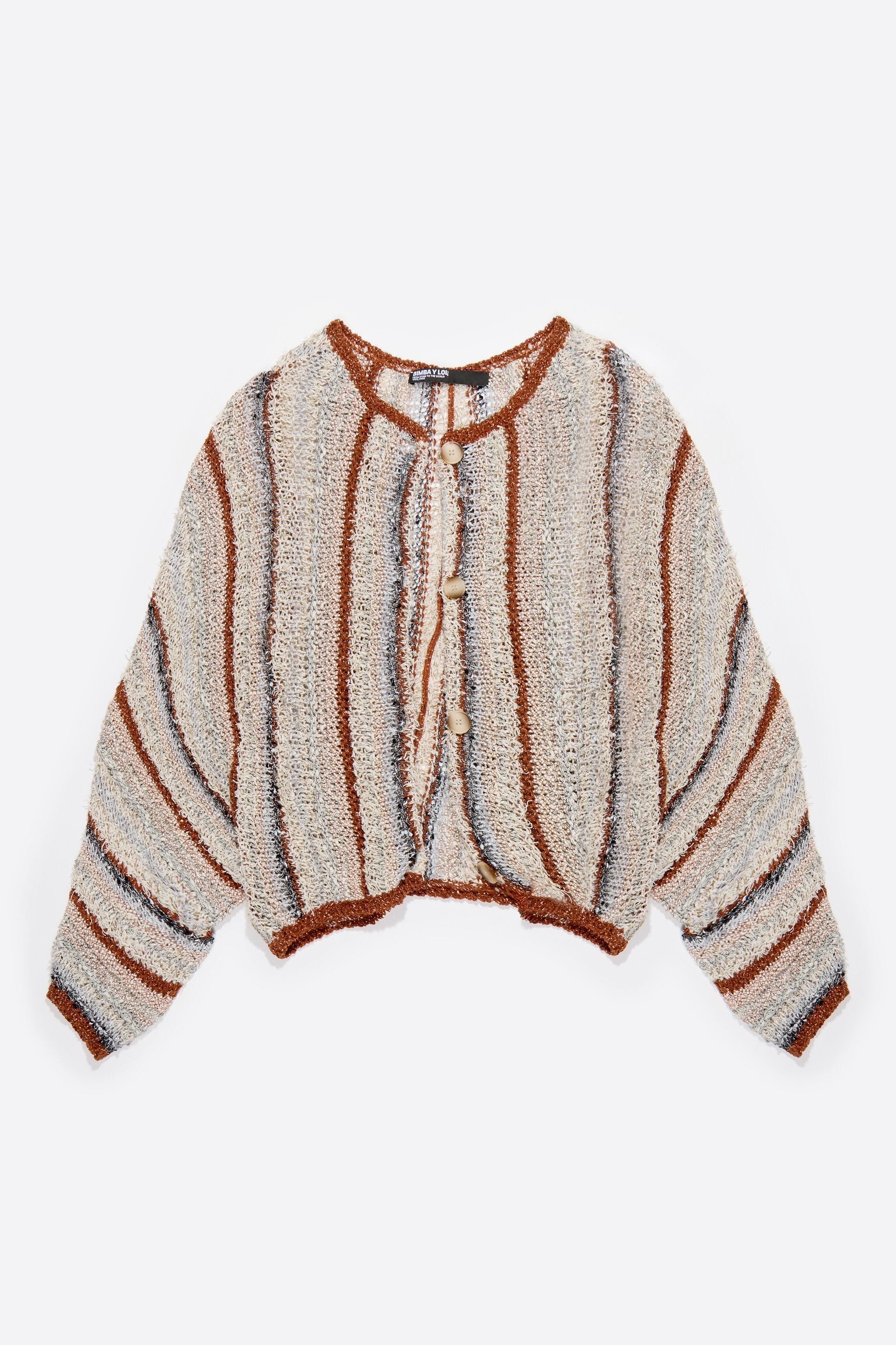 Sand striped cardigan