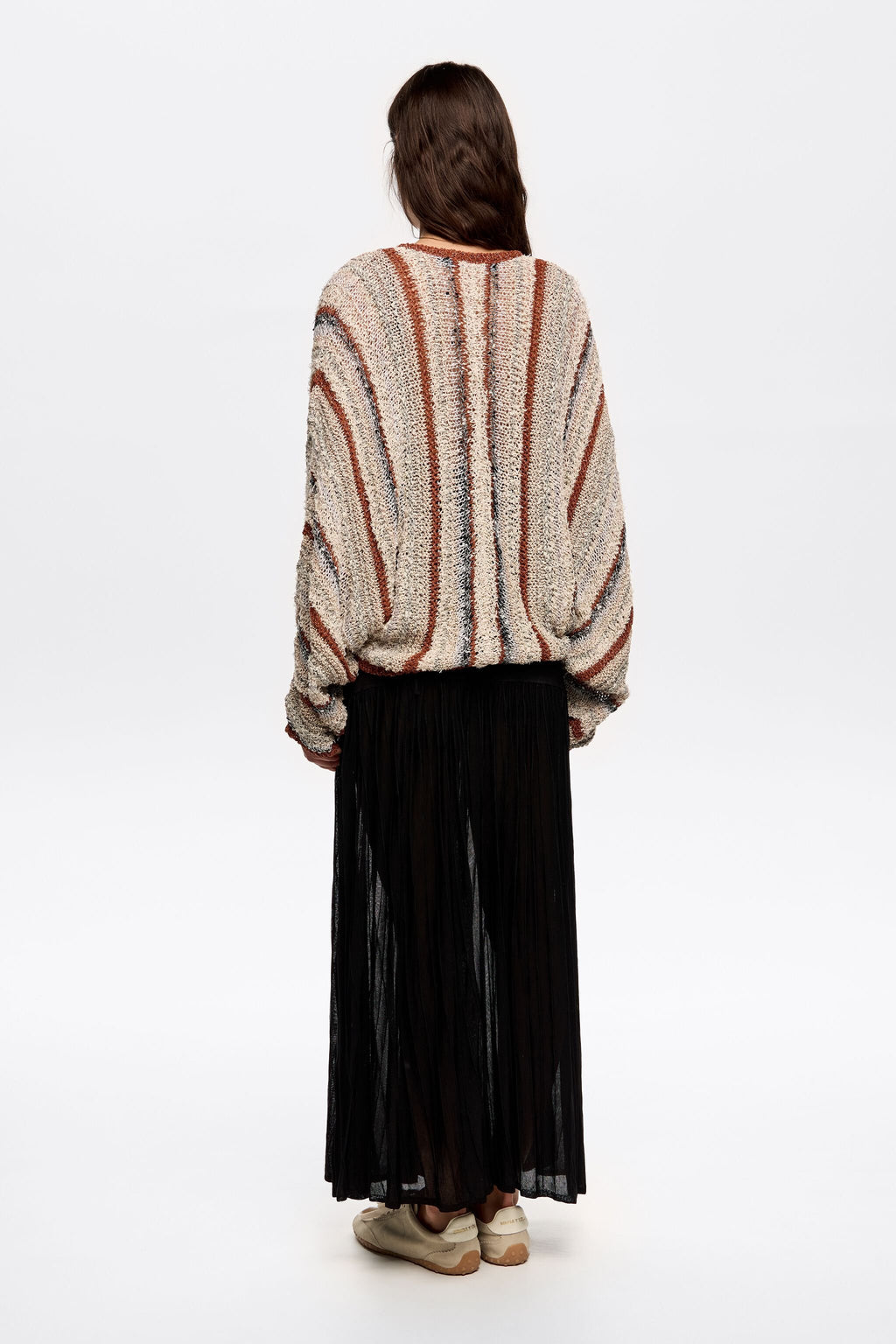 Sand striped cardigan