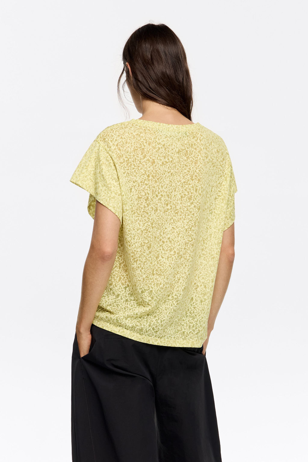 Yellow Animalspots devoré T-shirt