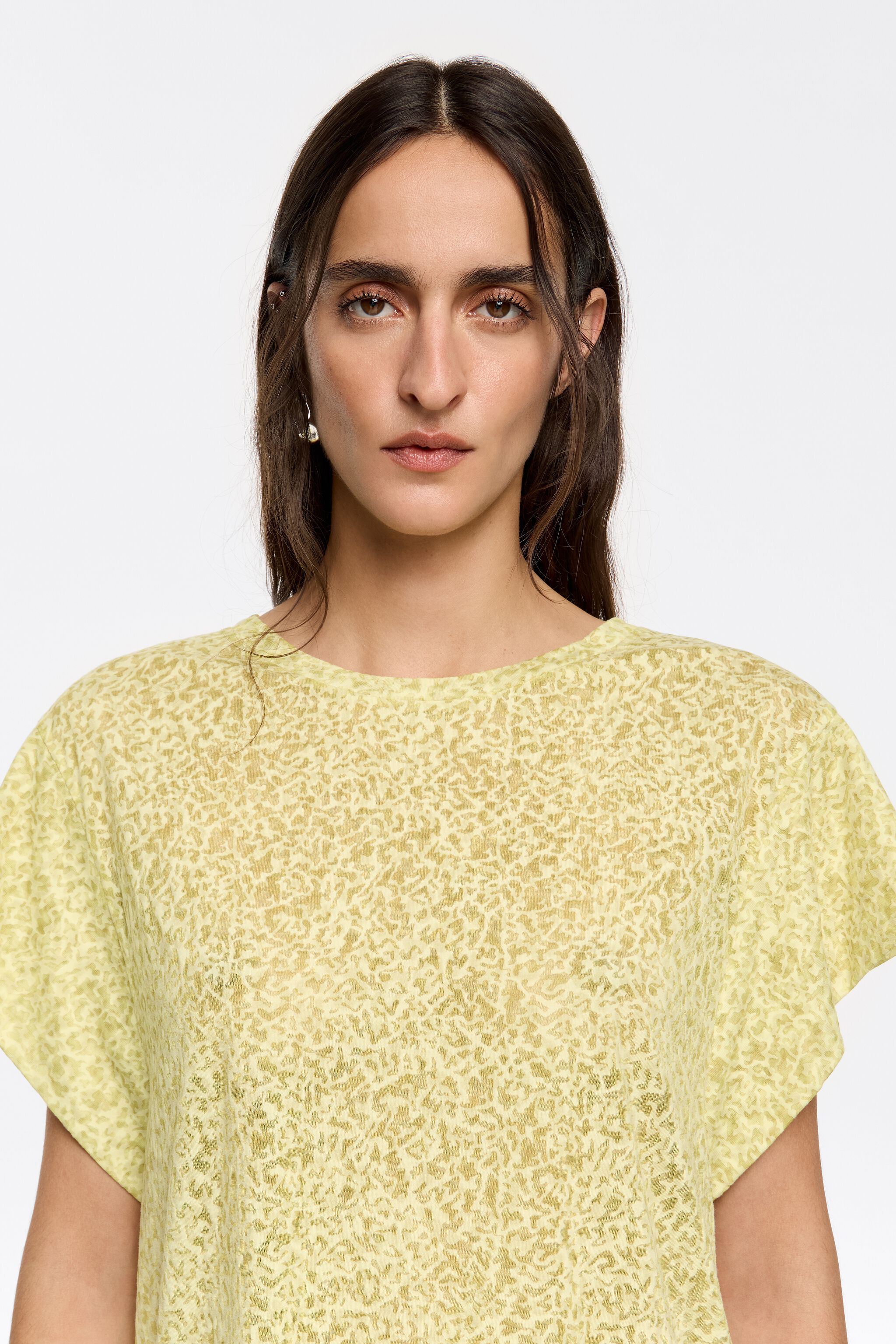 Yellow Animalspots devoré T-shirt