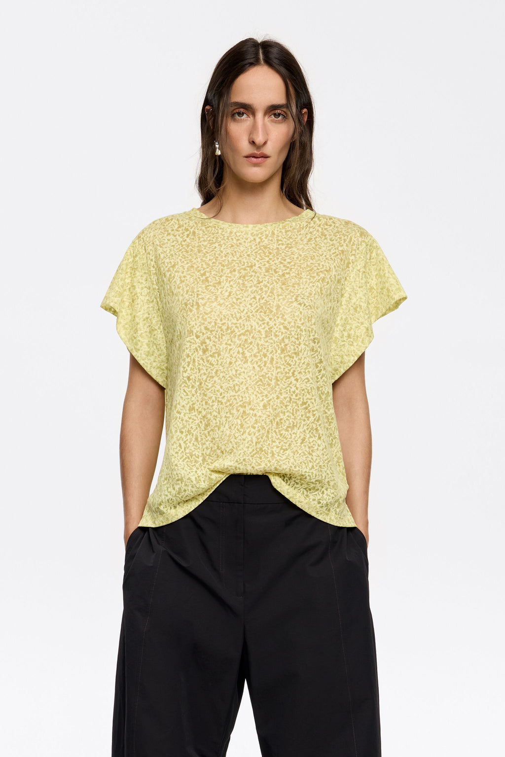 Yellow Animalspots devoré T-shirt