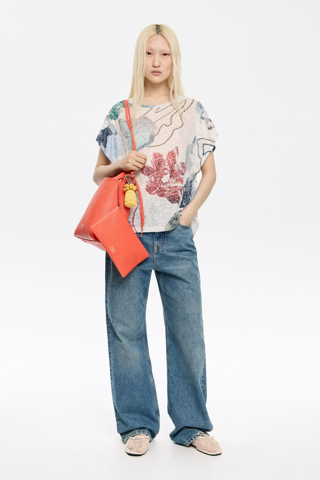 Ivory Chameleon devoré T-shirt