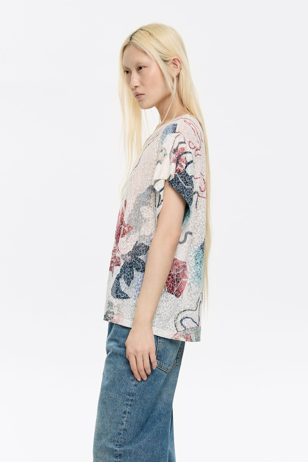 Ivory Chameleon devoré T-shirt