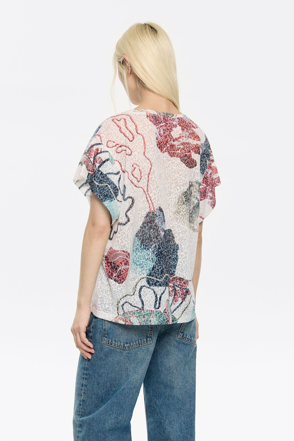 Ivory Chameleon devoré T-shirt