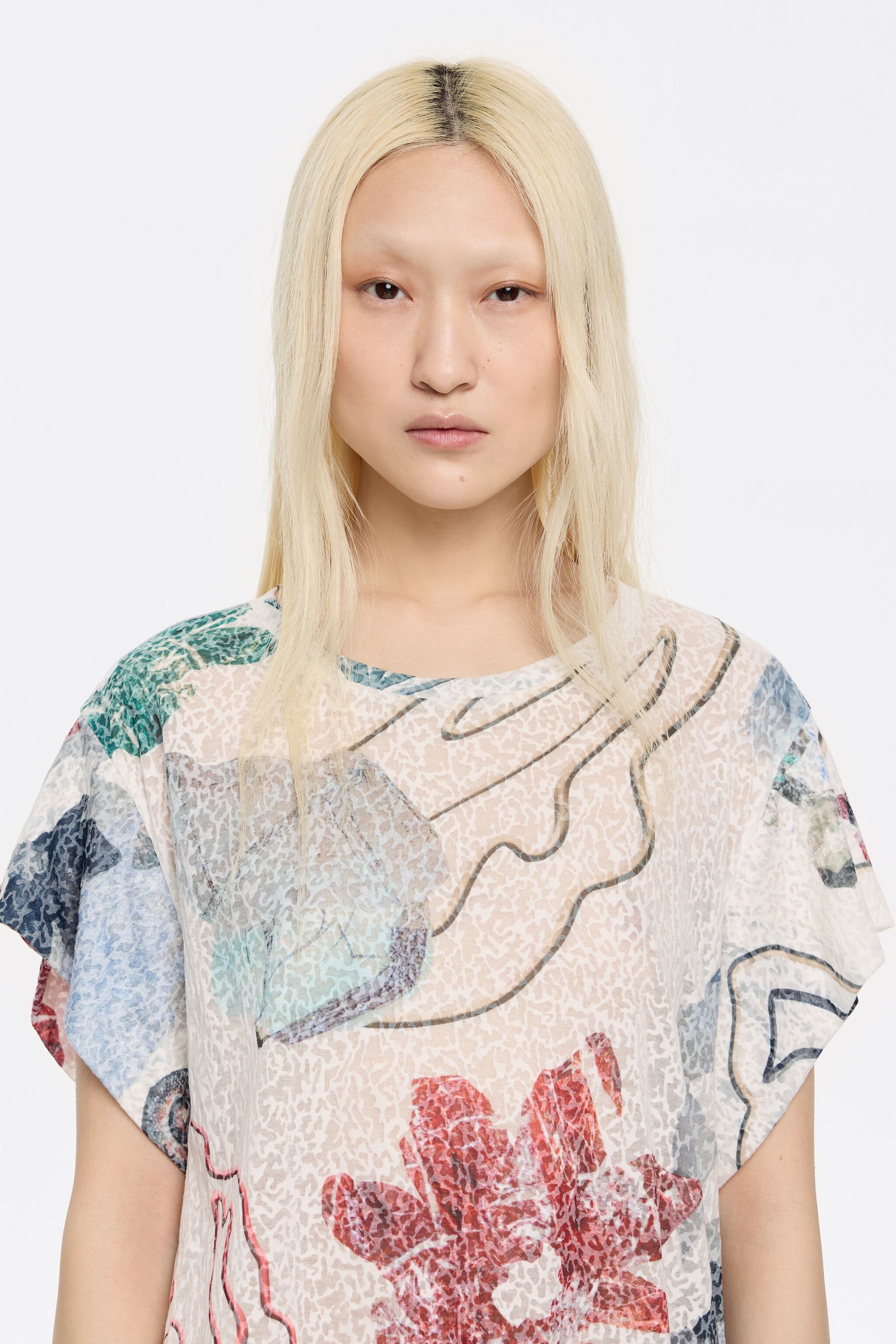 Ivory Chameleon devoré T-shirt