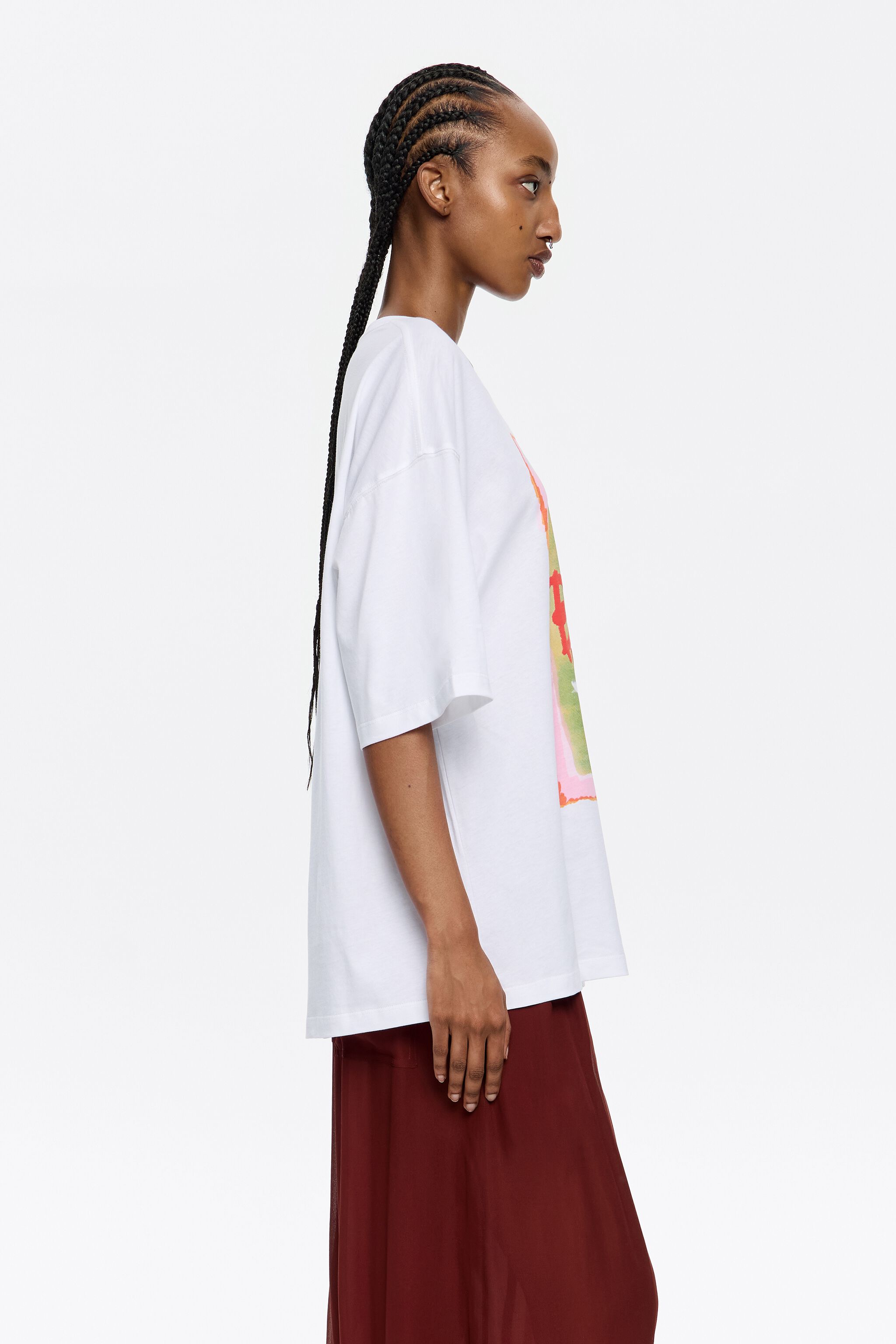 White oversize logo T-shirt