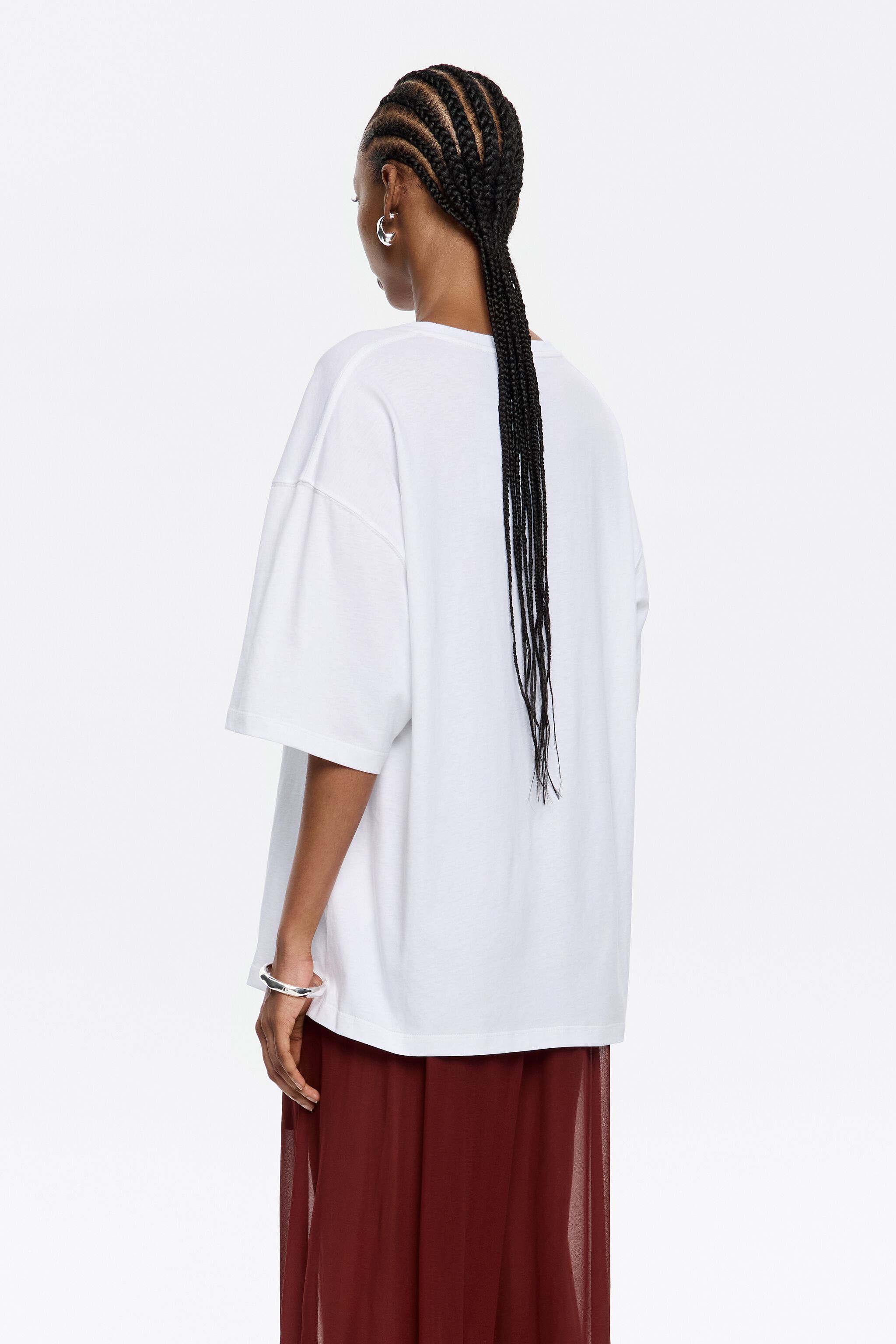 White oversize logo T-shirt