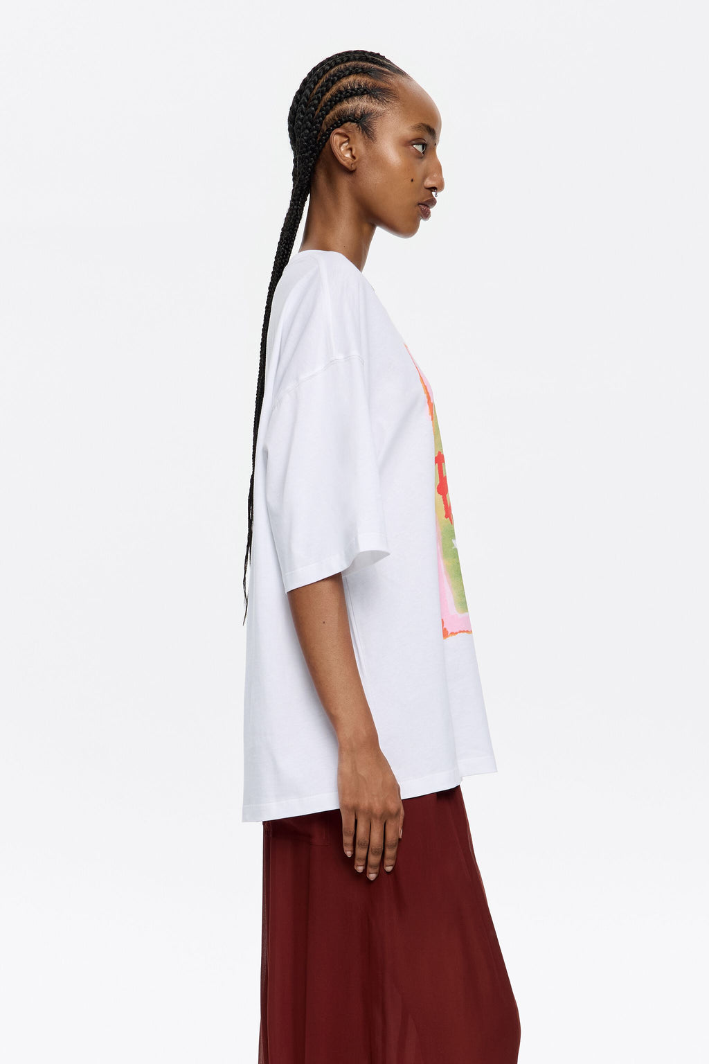 White oversize logo T-shirt