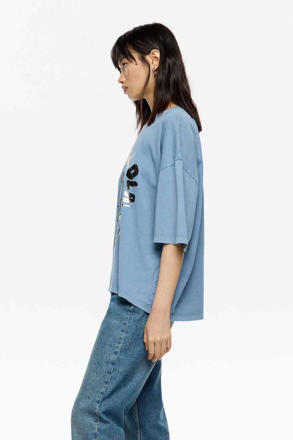 Washed blue logo T-shirt