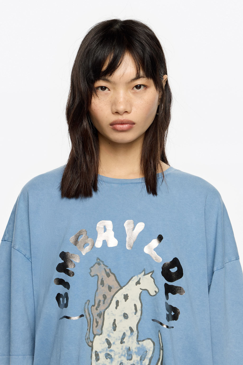 Washed blue logo T-shirt