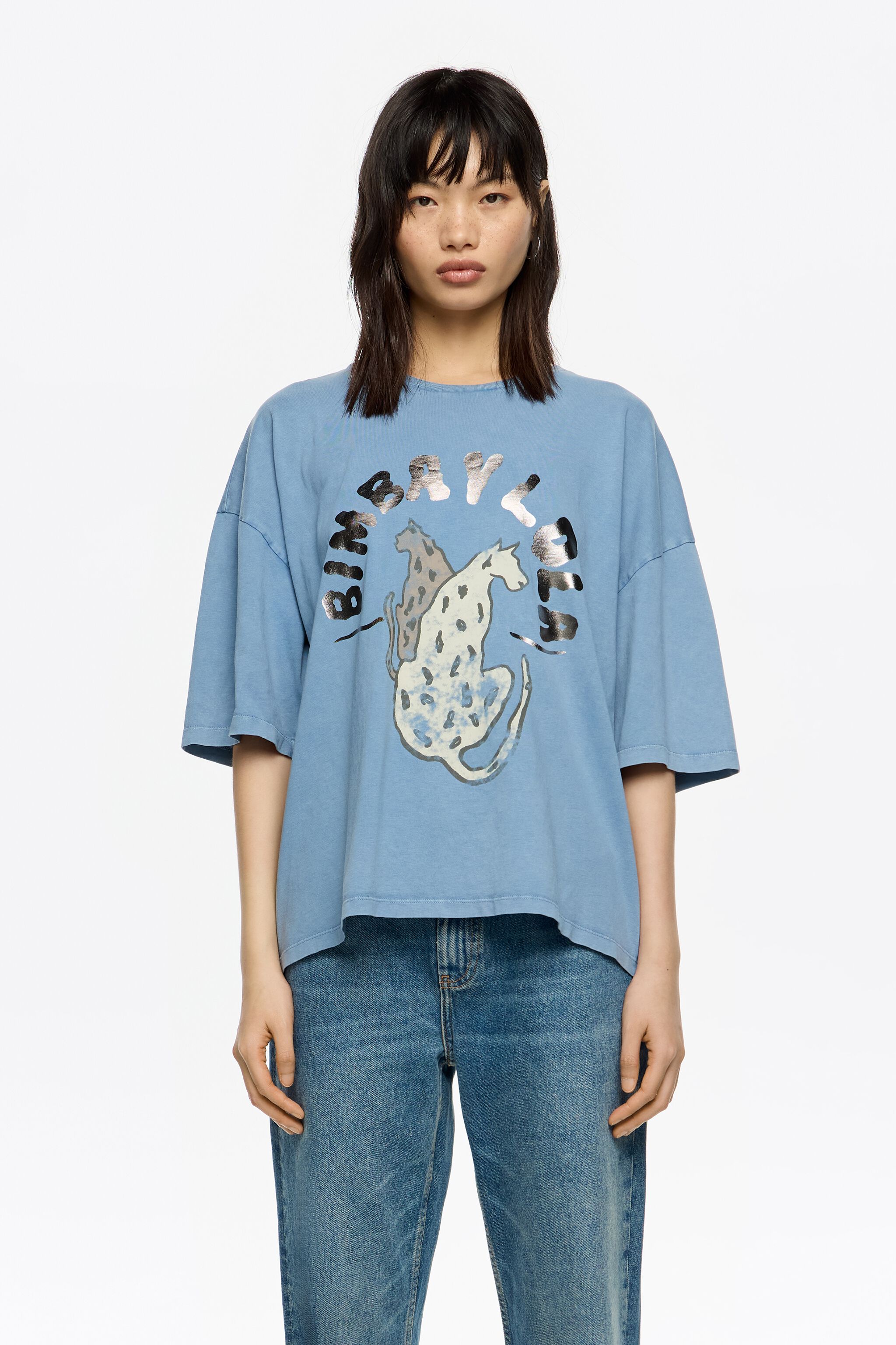 Washed blue logo T-shirt