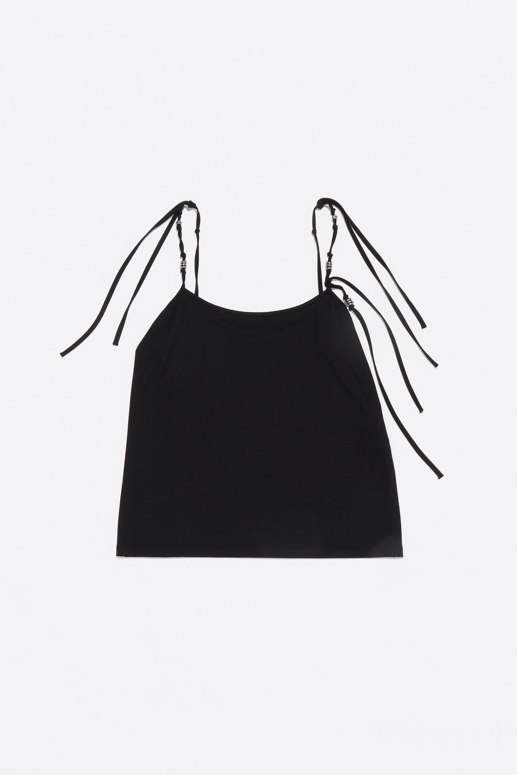 Black metallic hoop straps vest top
