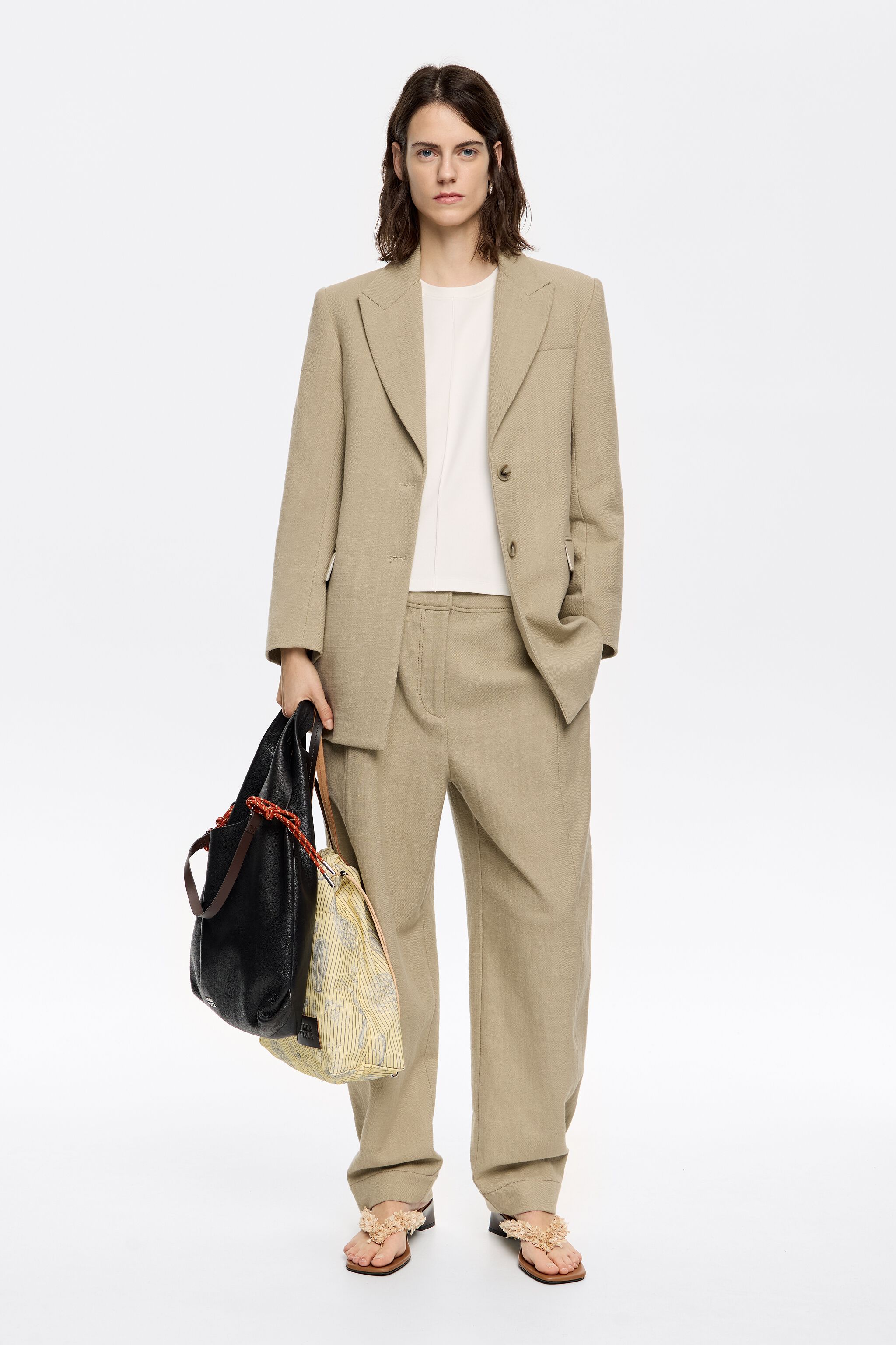 Ivory ponte di roma straight T-shirt