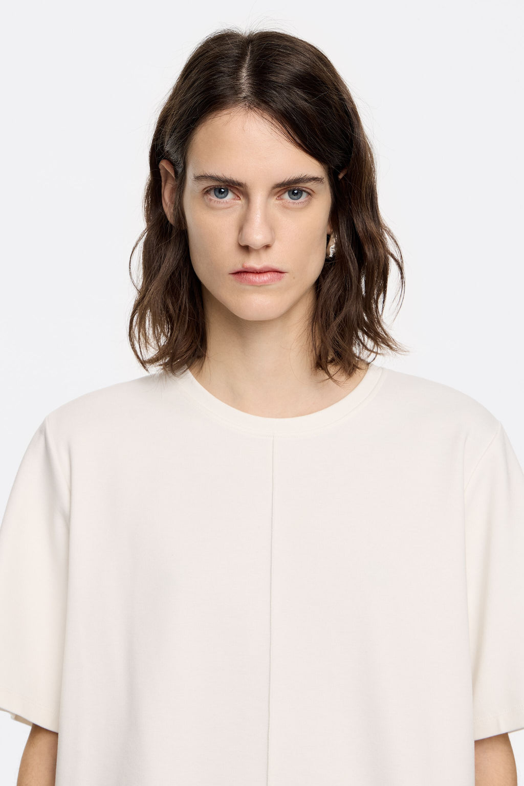 Ivory ponte di roma straight T-shirt