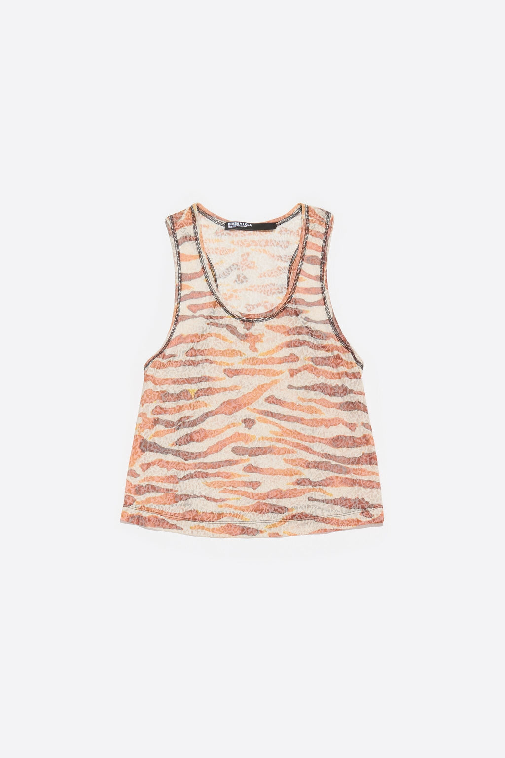 Brown watercolor devoré Zebra T-shirt