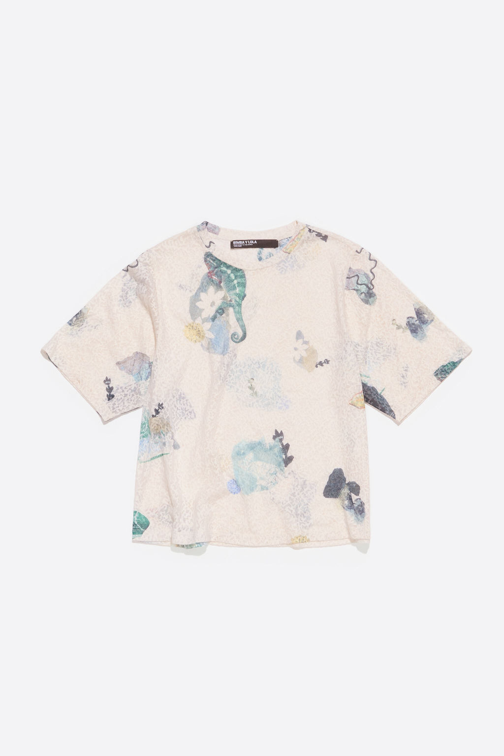 Ivory Chameleon devoré boxy T-shirt