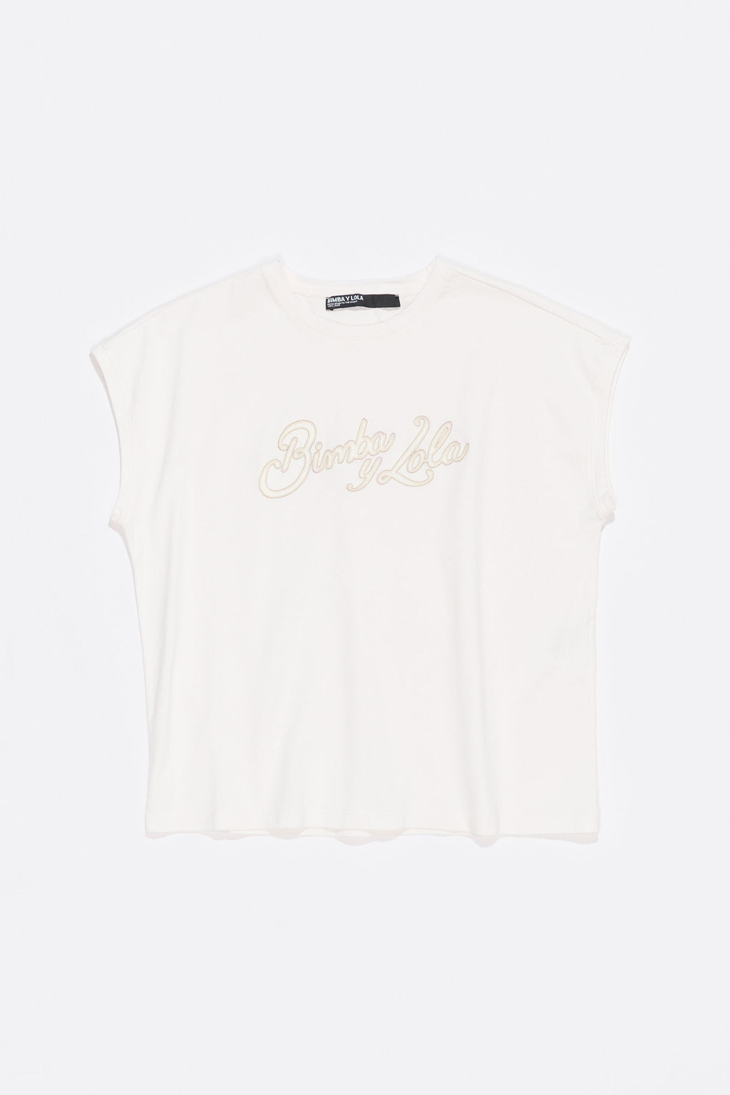 Ivory cotton logo T-shirt