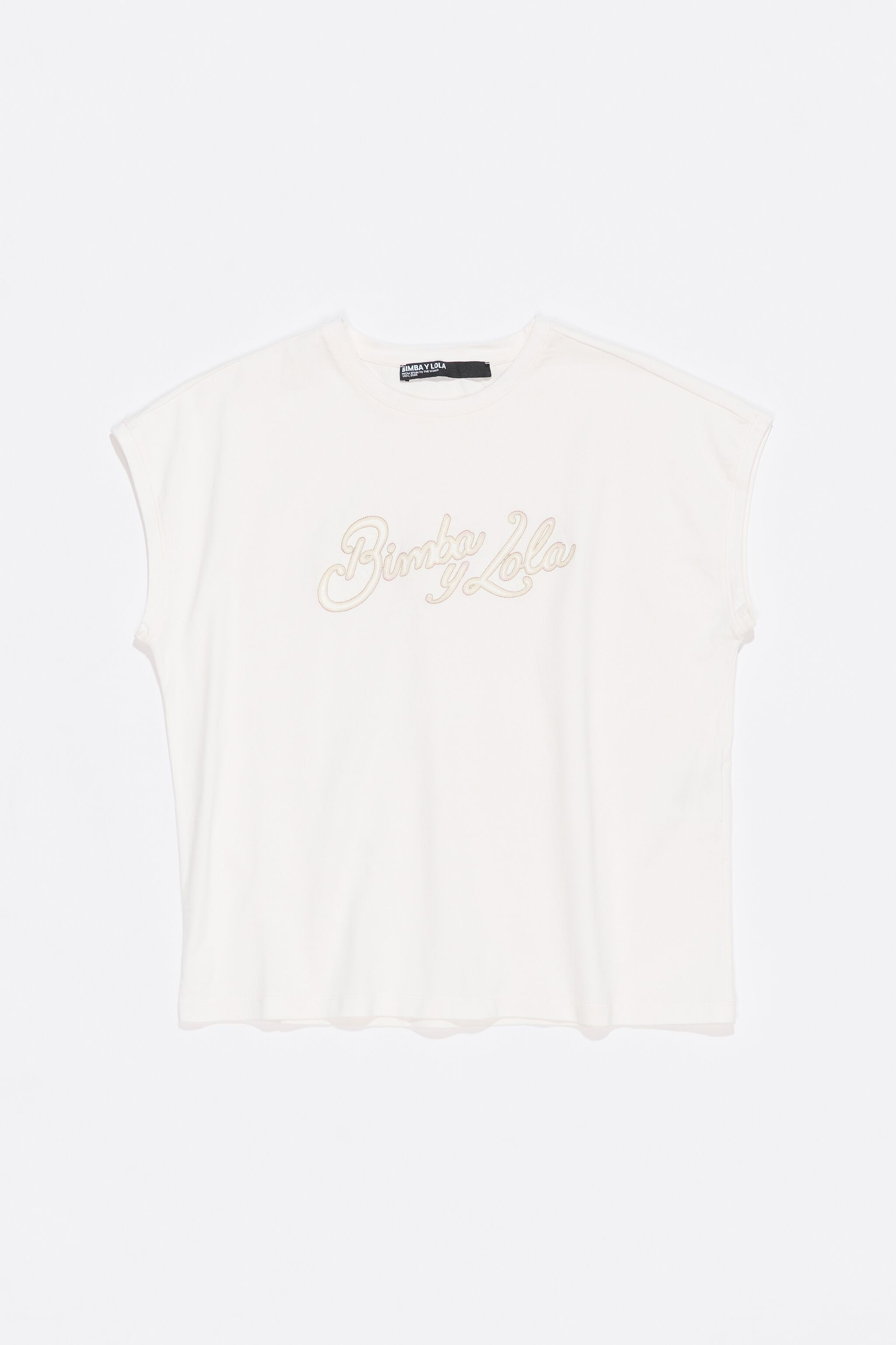 Ivory cotton logo T-shirt