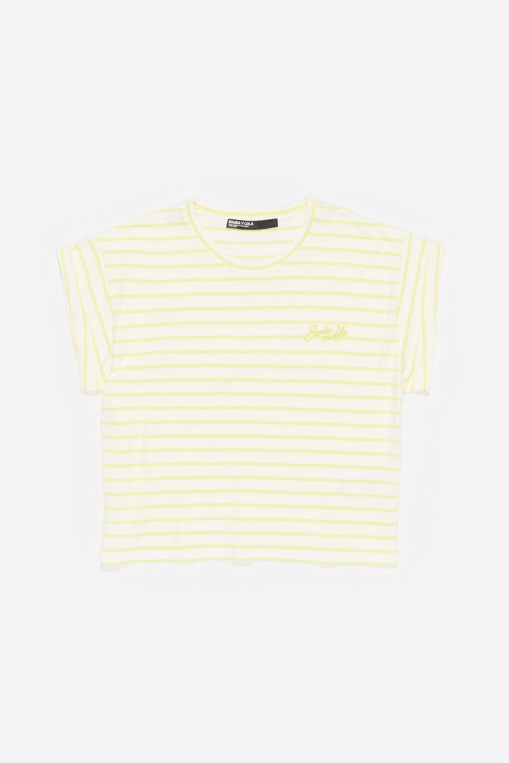 Yellow striped boxy T-shirt