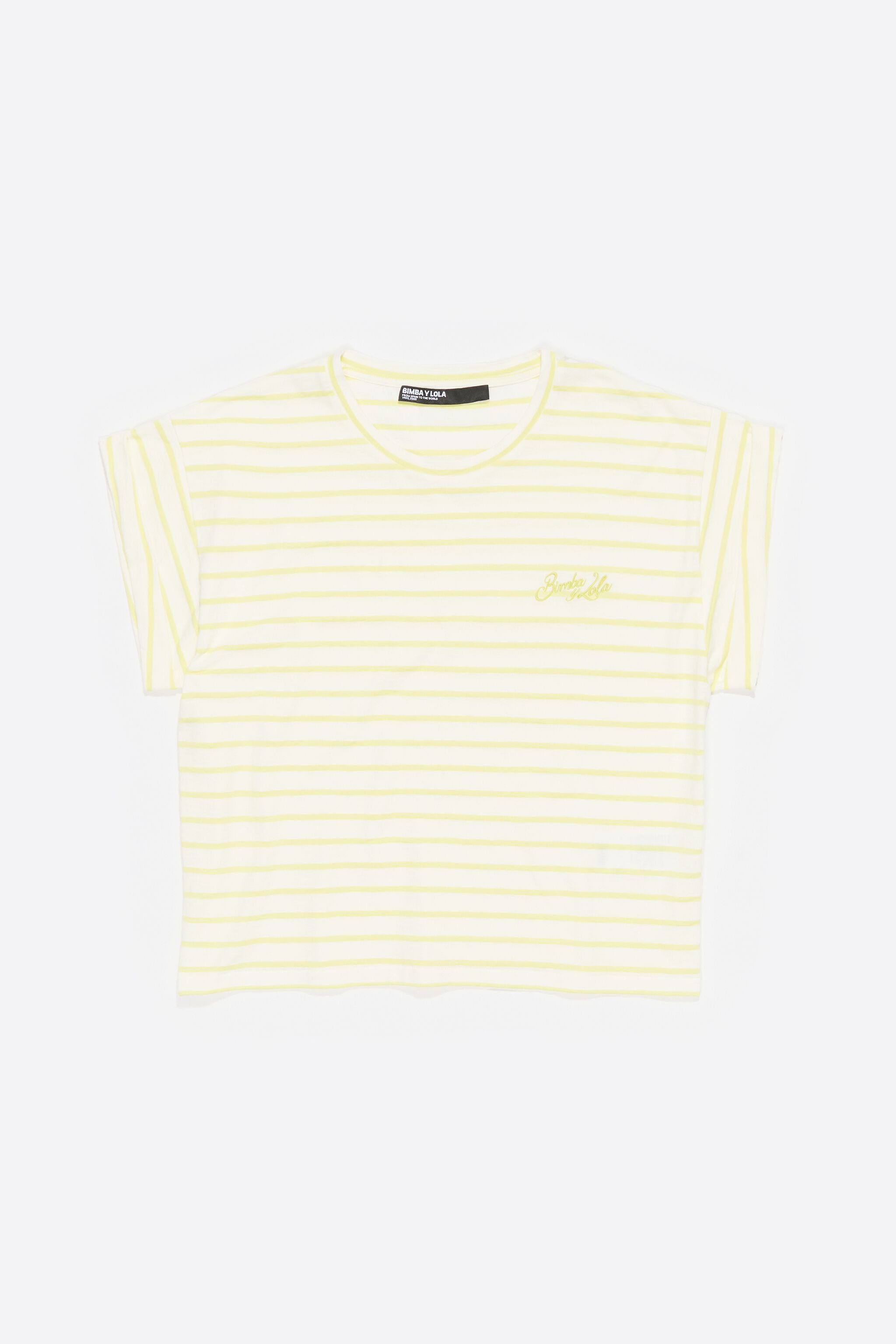 Yellow striped boxy T-shirt