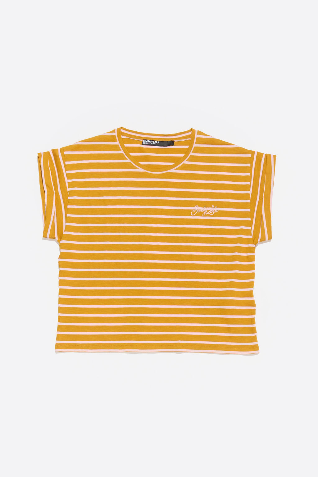 Caramel striped boxy T-shirt
