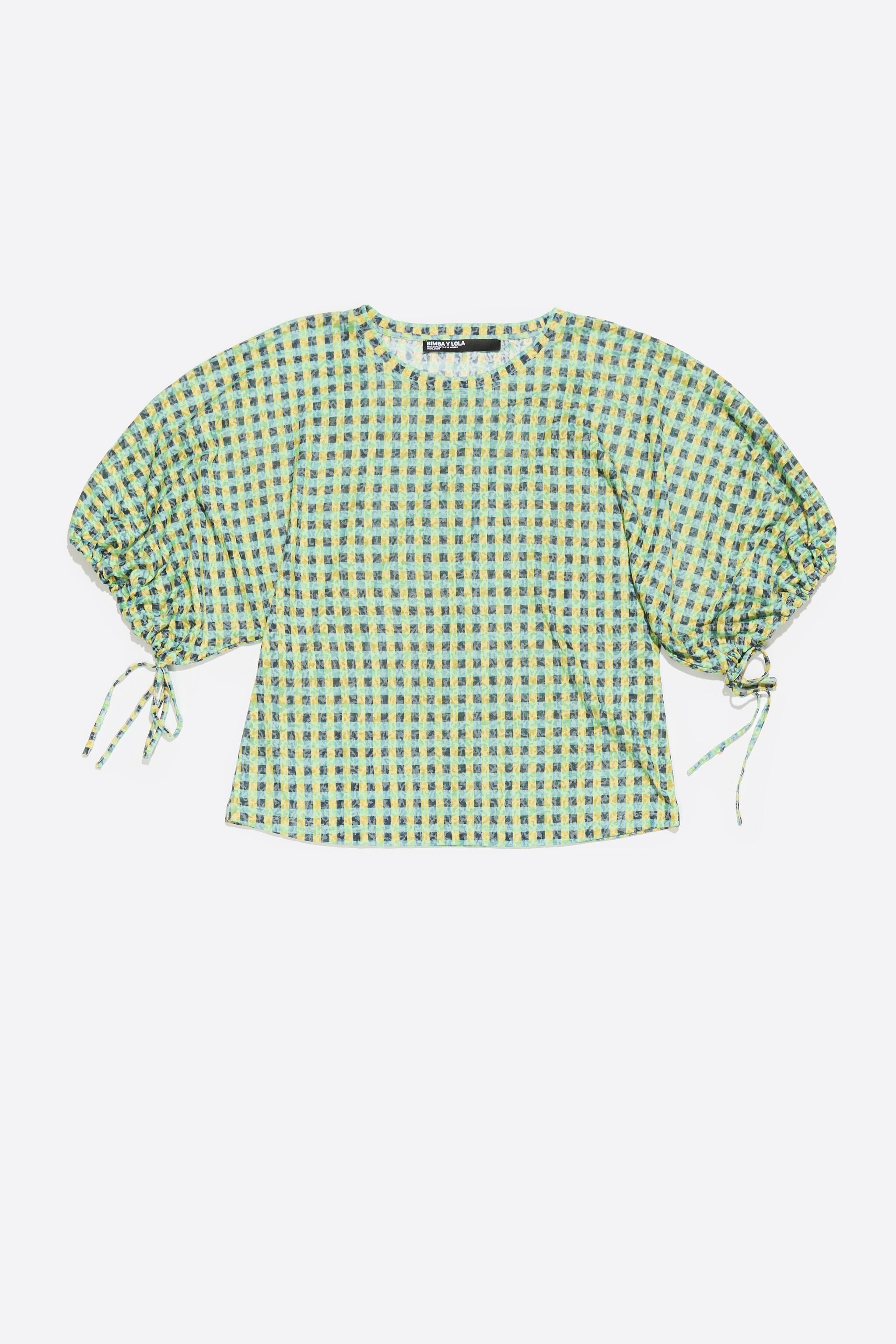 Green checked T-shirt