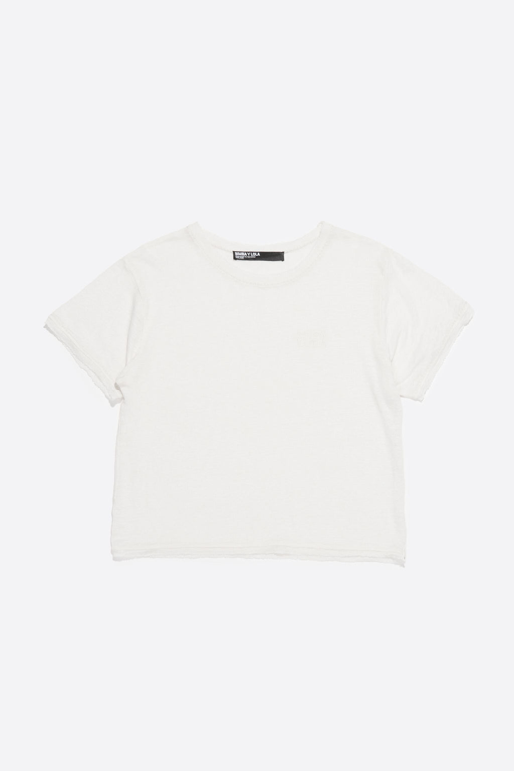 Ivory boxy linen T-shirt