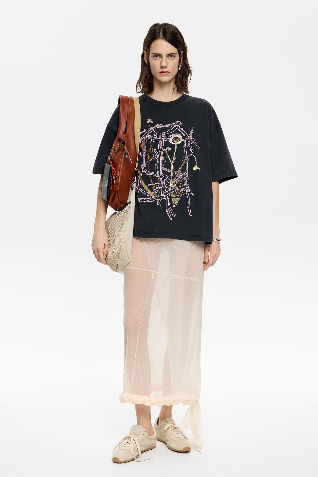 Oversize black logo T-shirt