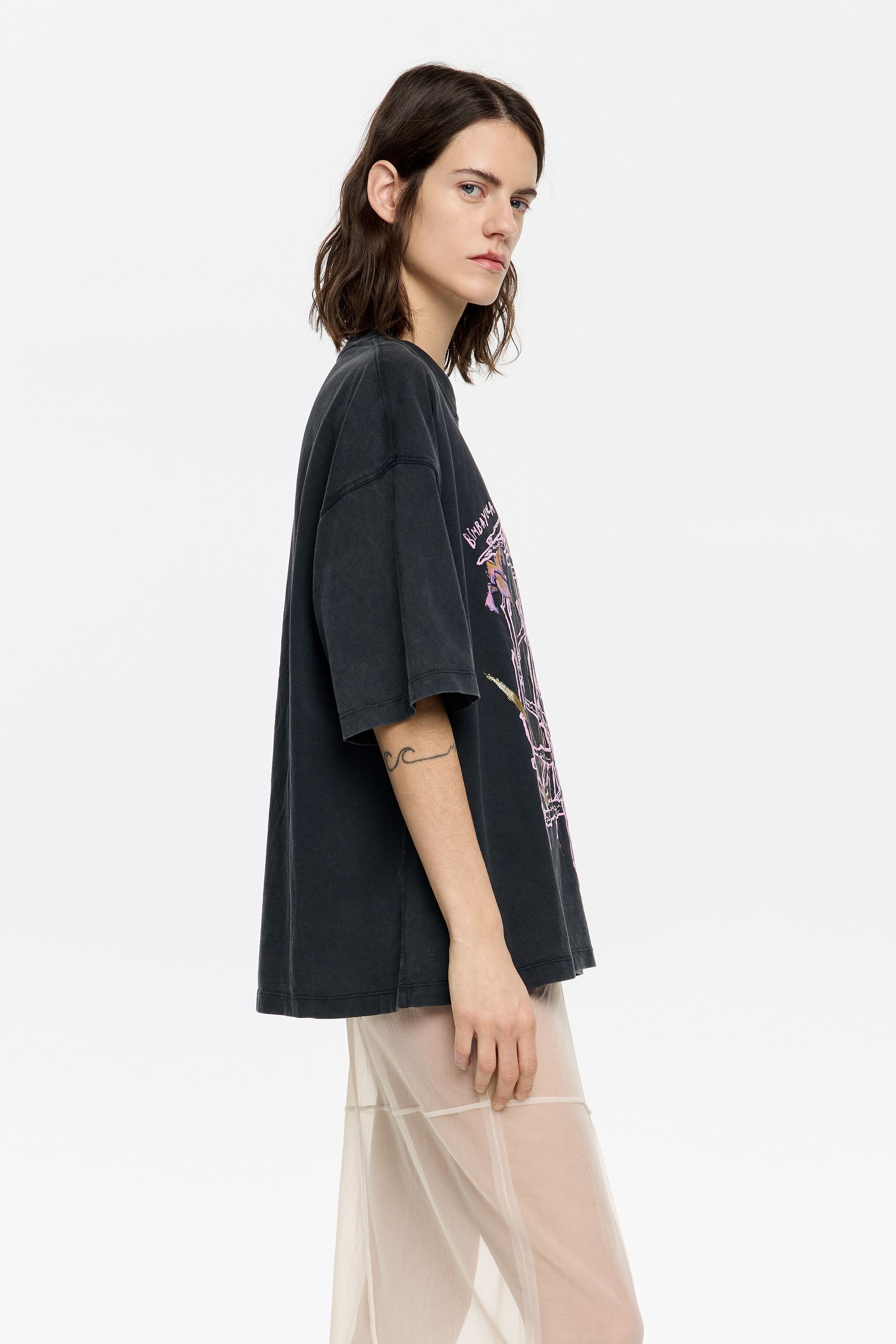 Oversize black logo T-shirt