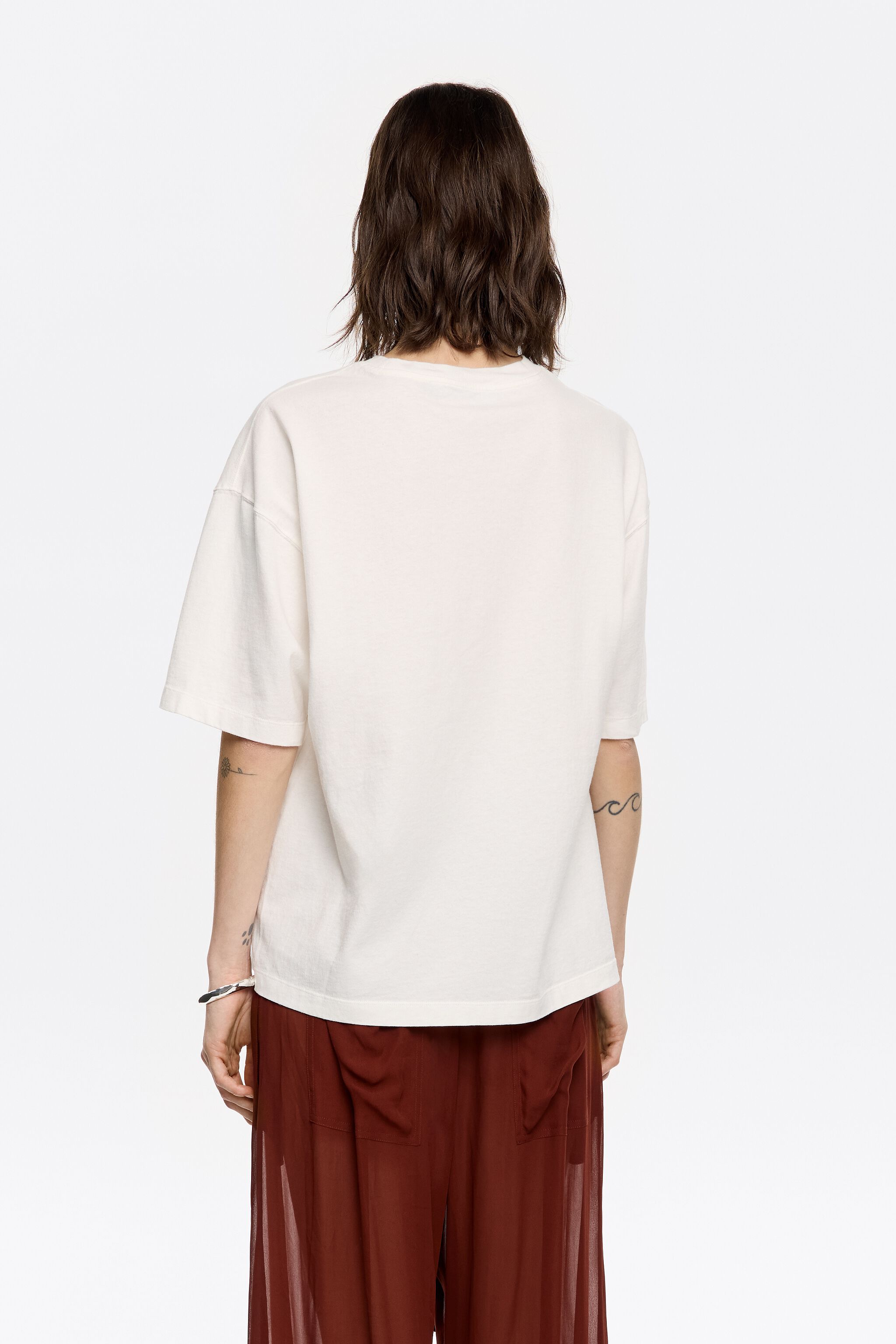 White oversize logo T-shirt