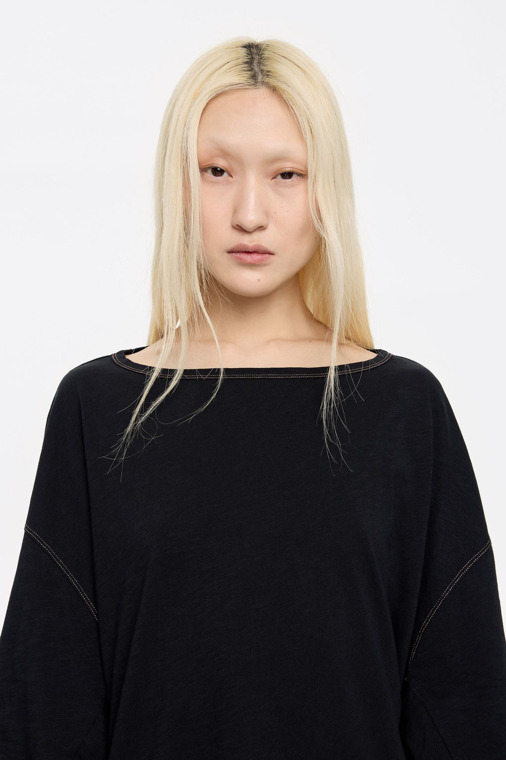 Black cotton T-shirt