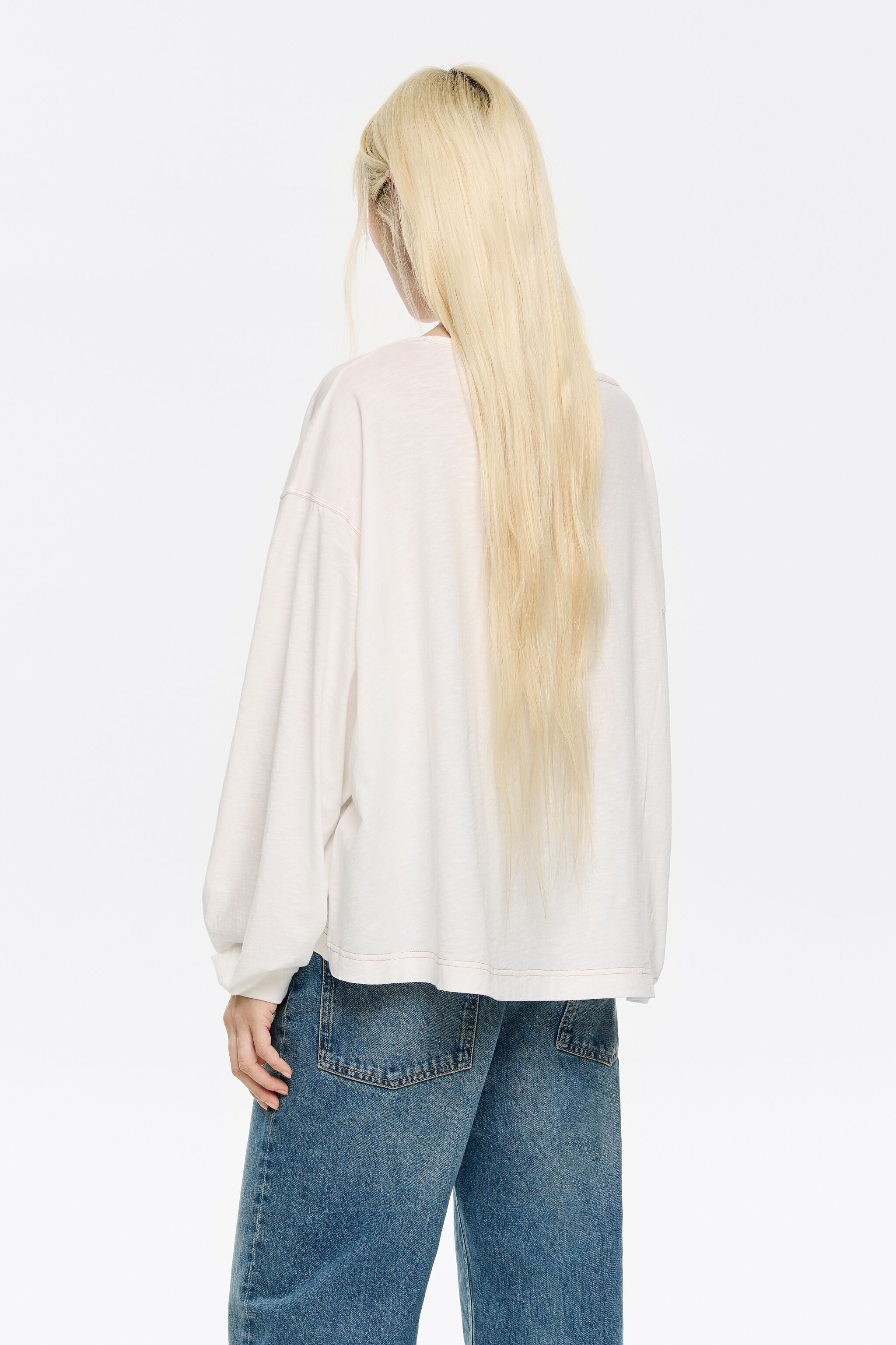 Ivory cotton T-shirt